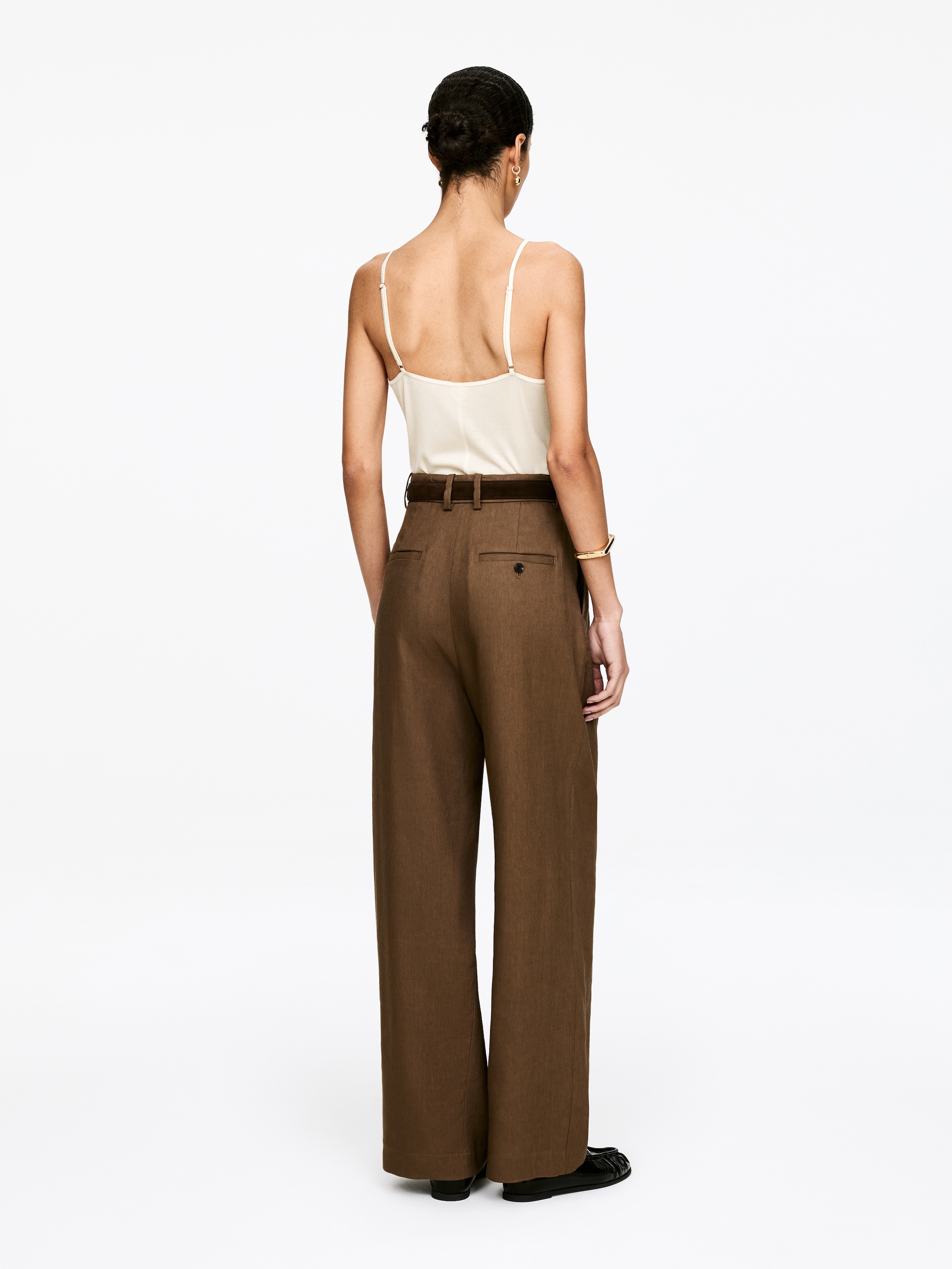 Haut à bretelles en soie côtelée - Blanc cassé - Regular fit - Femme - StillMedia/Lookbook - 6
