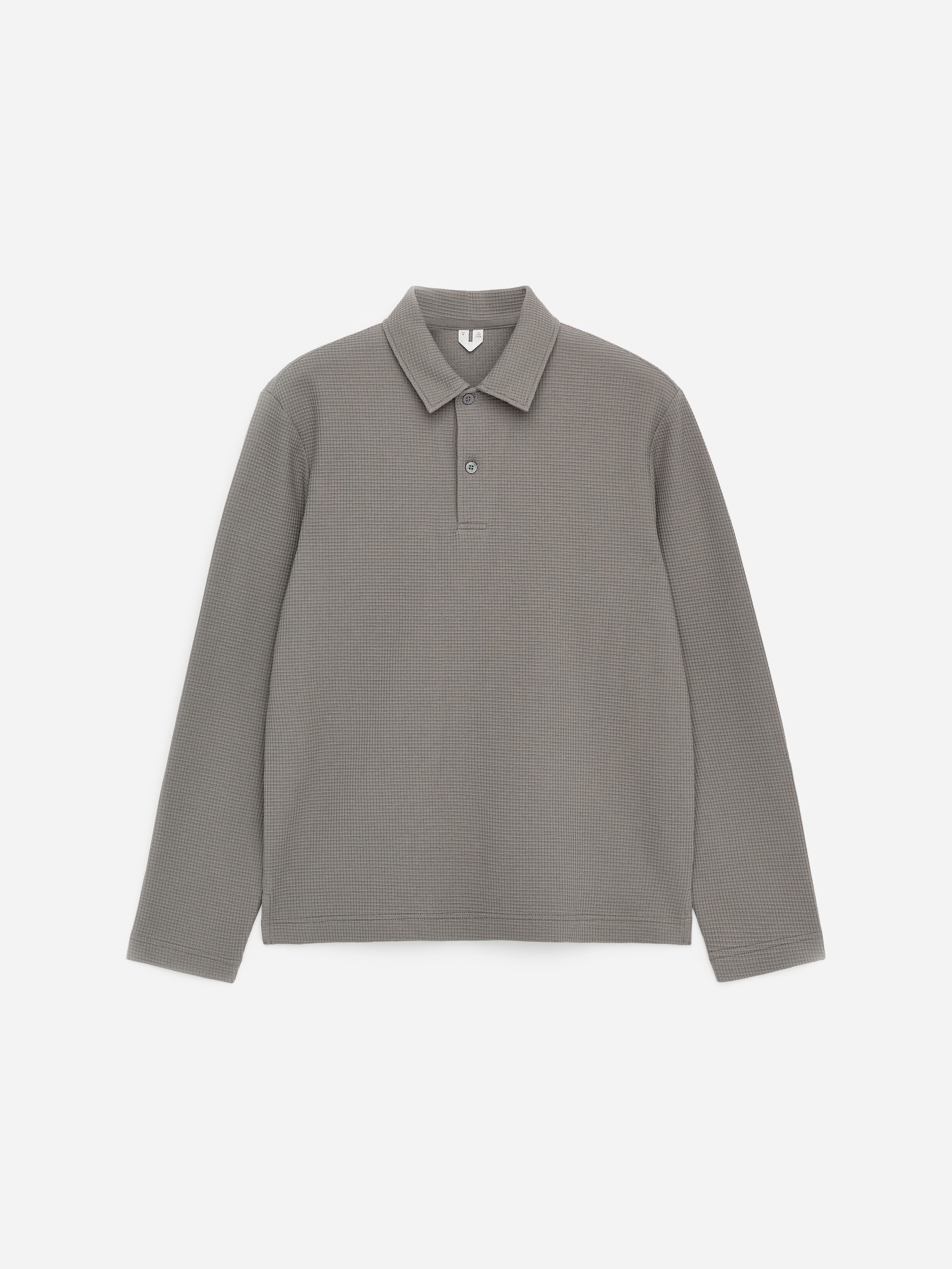 Poloshirt mit Waffelmuster-Grey-18554