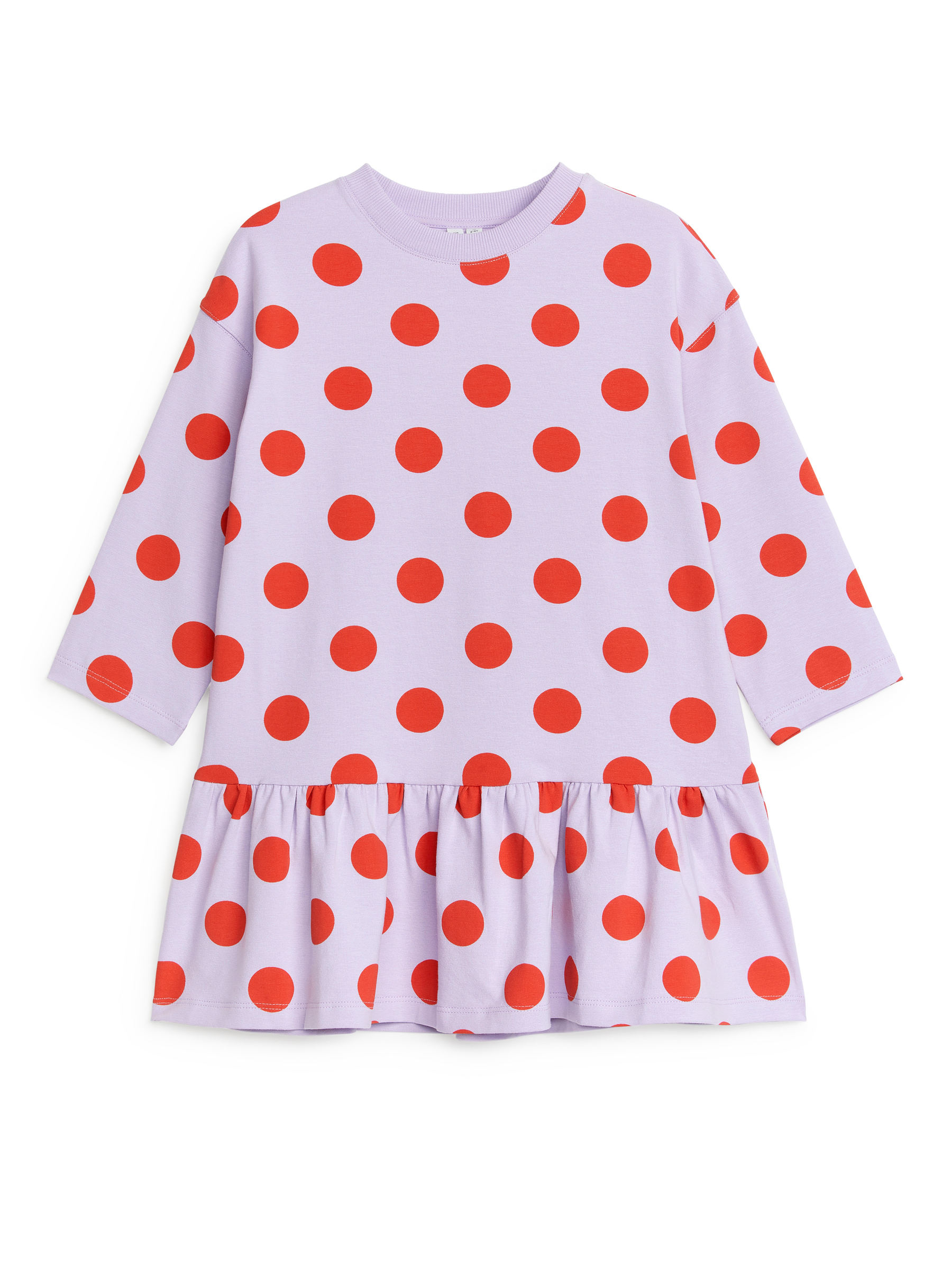 Jerseykleid mit Rüschen - Flieder/Rot - Regular Fit - Kinder - StillMedia/DescriptiveStillLife - 3