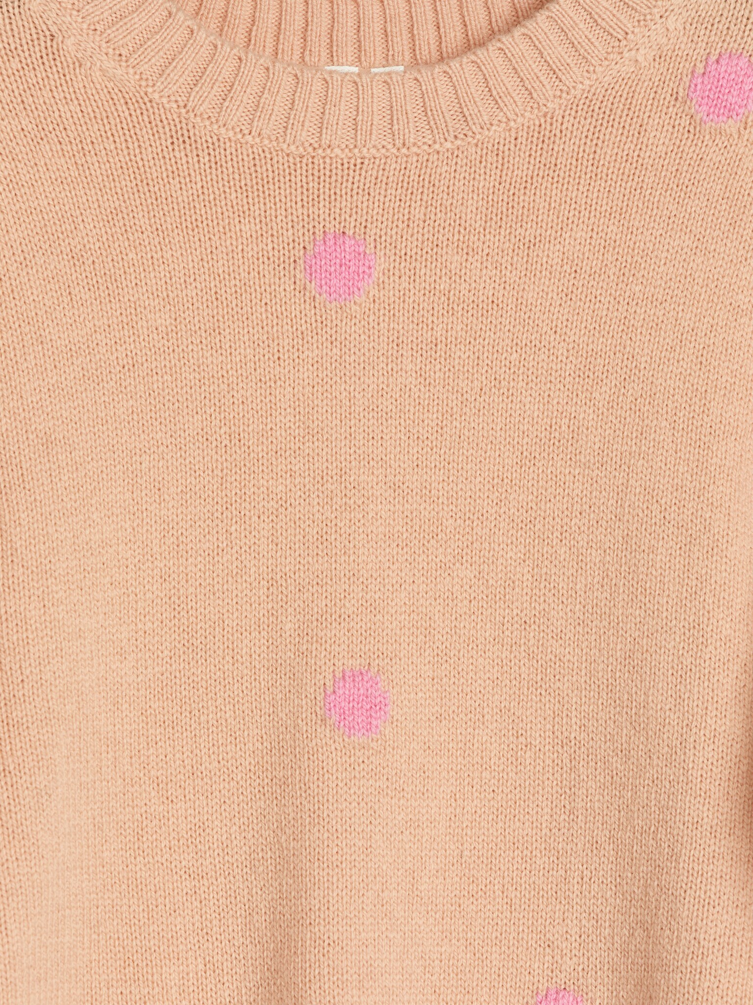 Wool Jumper - Beige/Pink Dots/Burgundy/Red Dots - 2