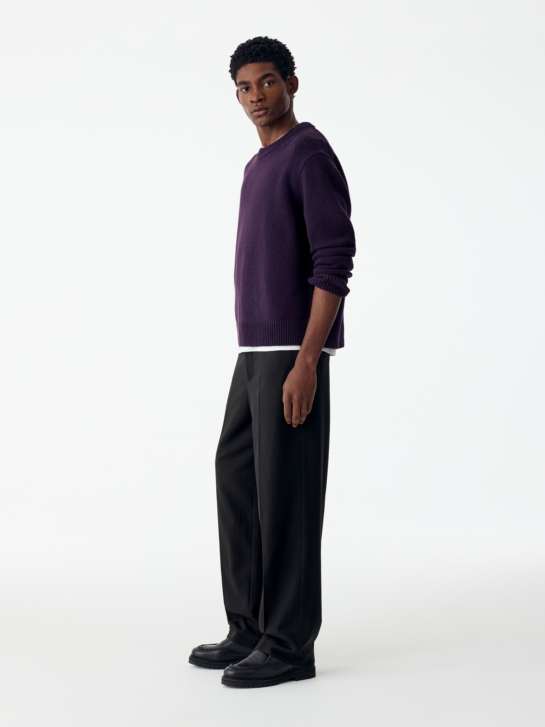 Weite Flanellhose - Schwarz - Loose Fit - men - StillMedia/Lookbook - 3