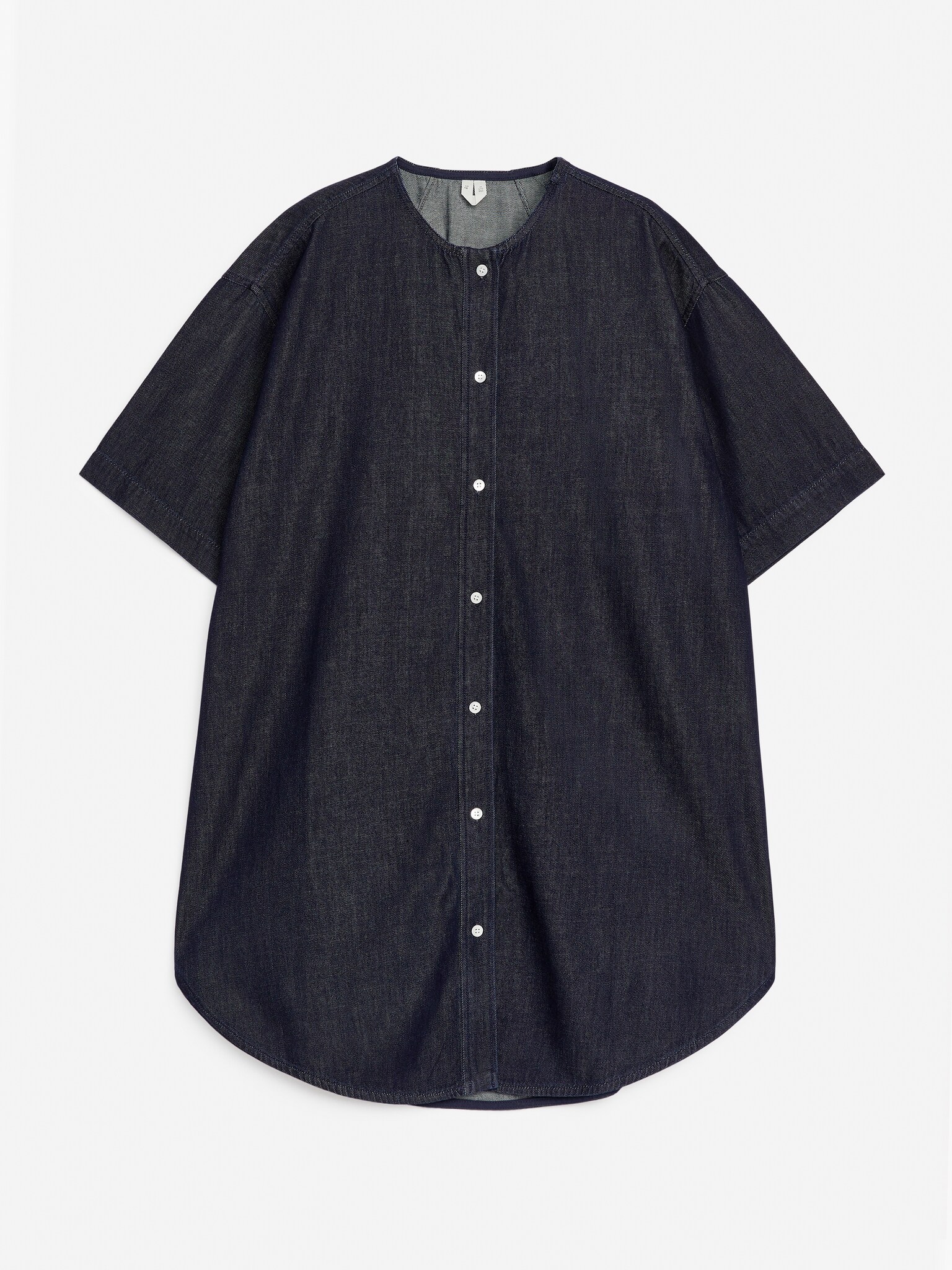 Raw-Denim-Bluse - Dunkelblau