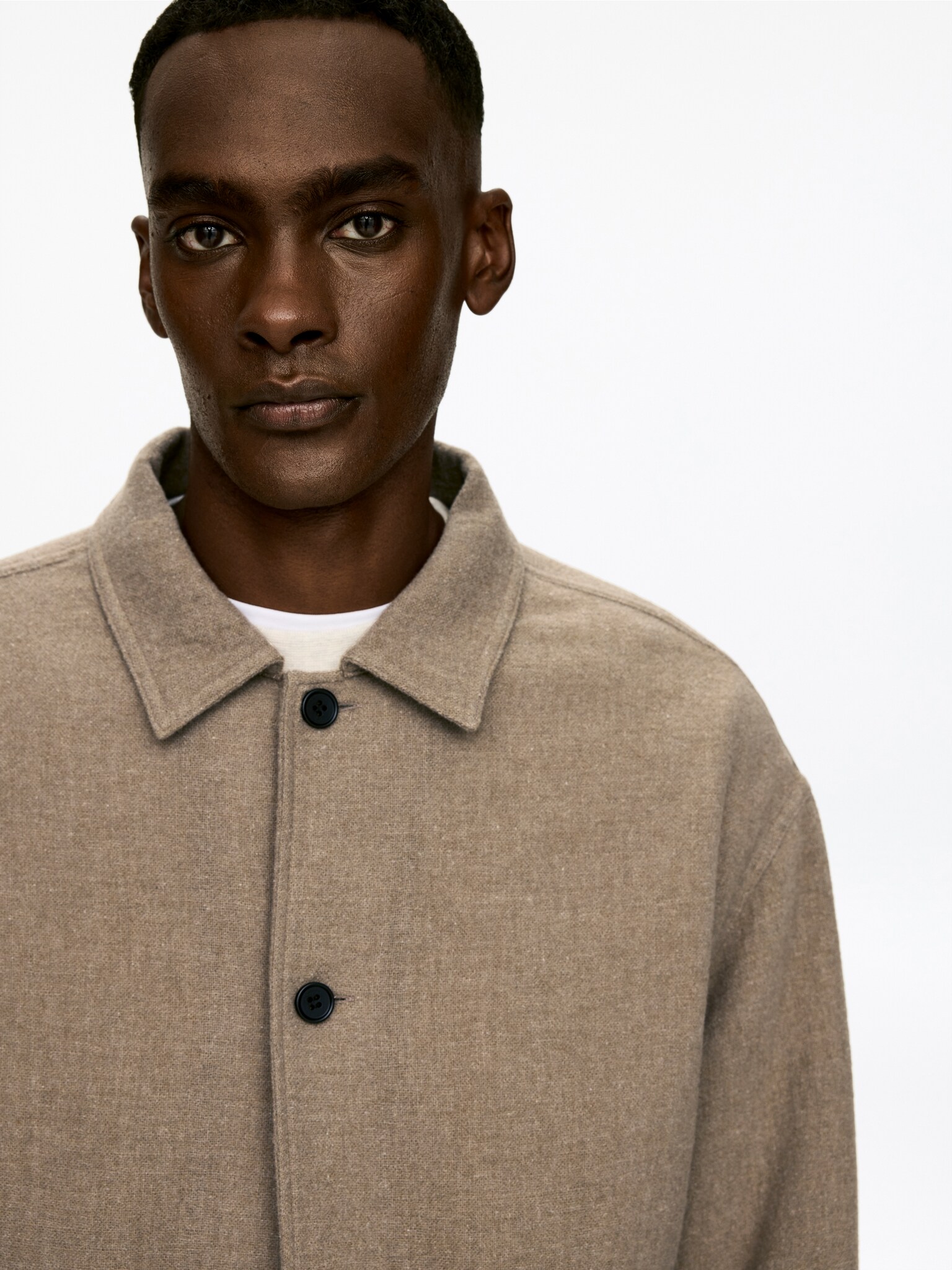 Surchemise décontractée - Taupe/Gris foncé - 3
