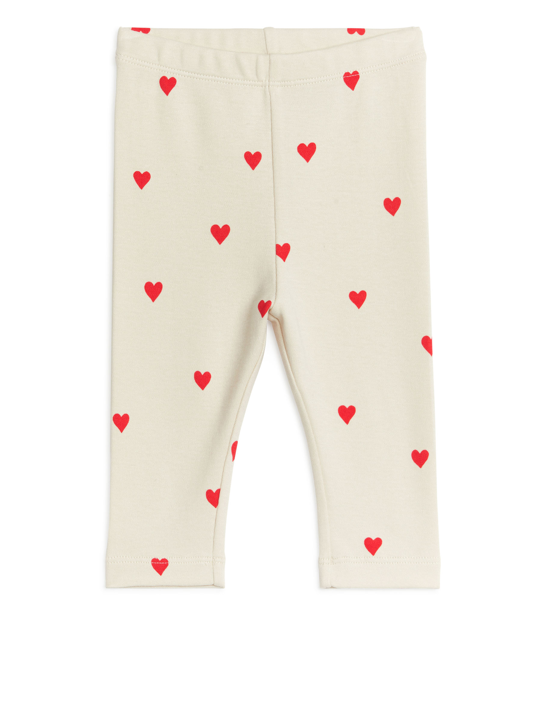 Jerseyleggings - Beige/rote Herzen - Kinder - StillMedia/DescriptiveStillLife - 2