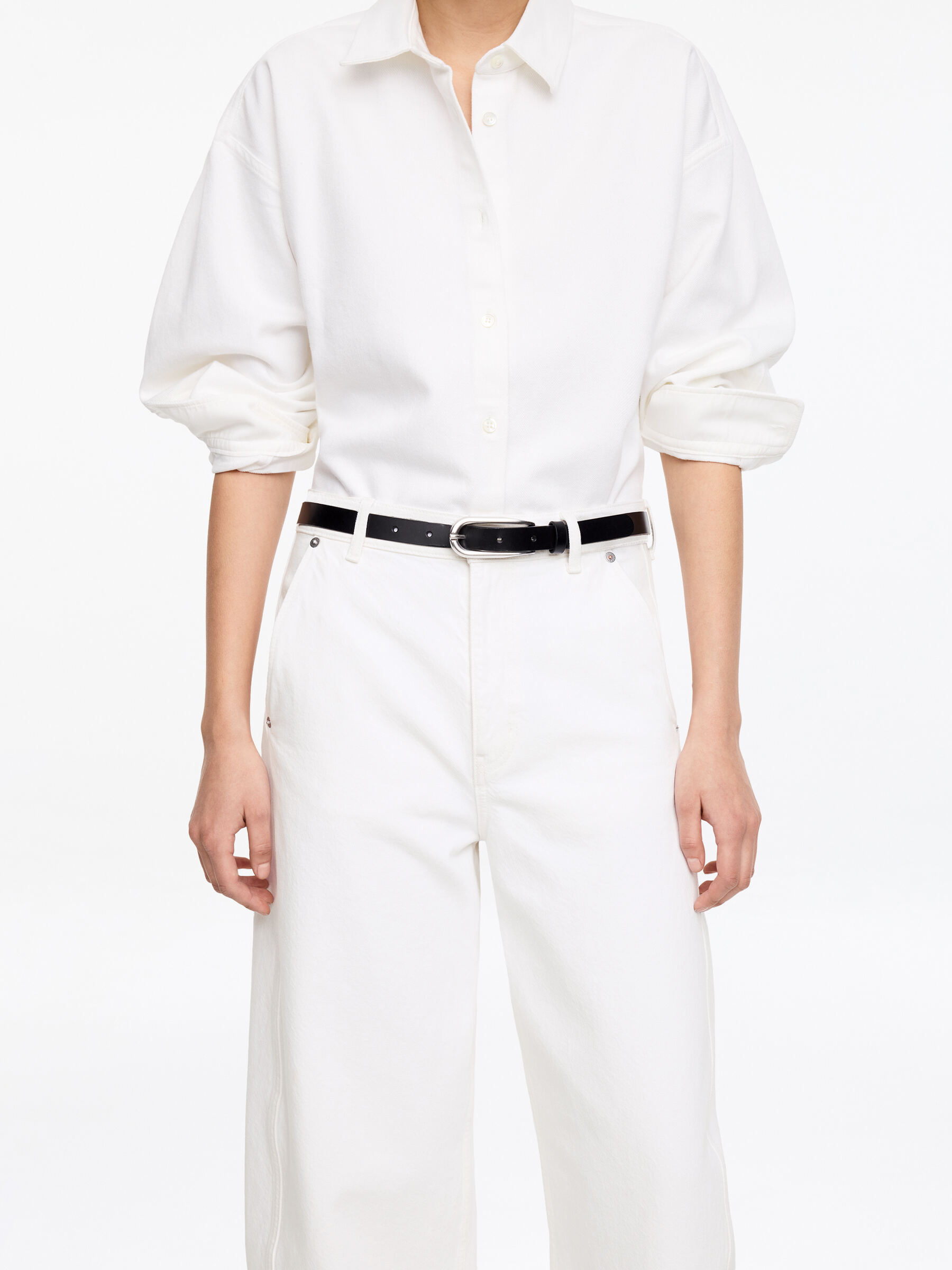 Barrel-Leg Jeans - White - Relaxed fit - Women - StillMedia/Lookbook - 4