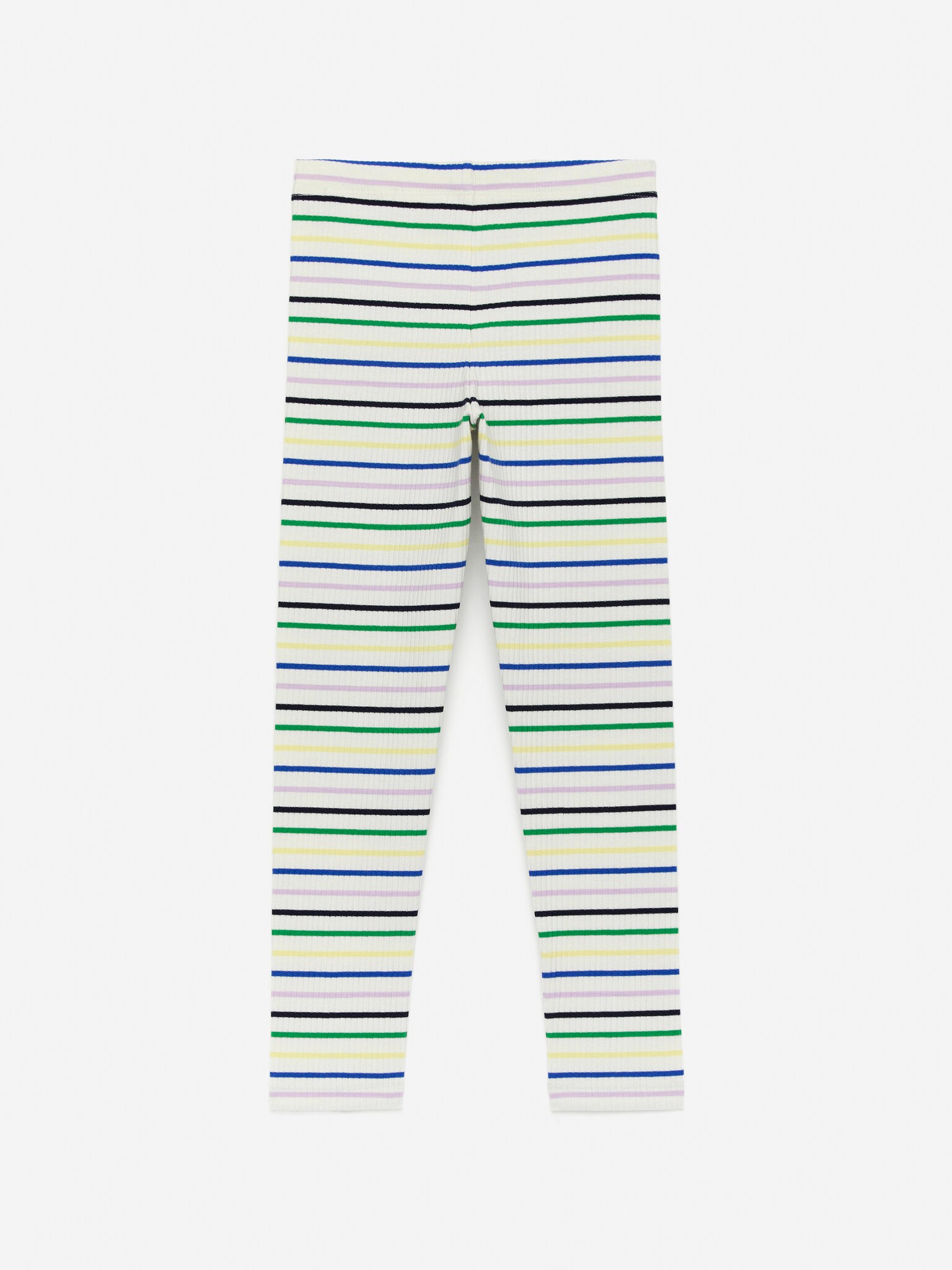 Ribbed Leggings - Off White/Multicolour/Pink/Red Hearts/Off-White/Black/Lilac/Red - 2