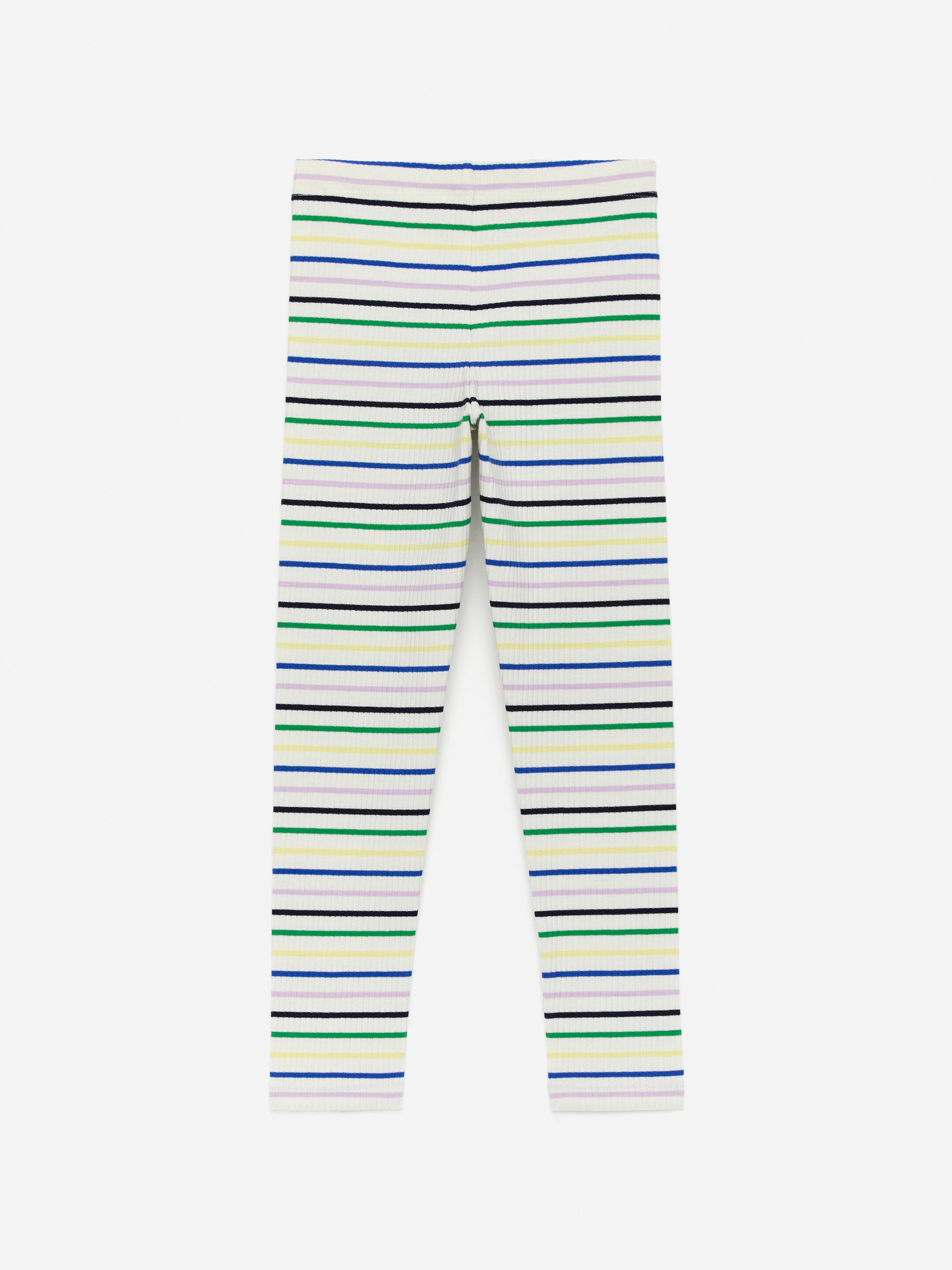 Grösseres Bild ansehen: Gerippte Leggings - Cremeweiß/Mehrfarbig - KINDER | H&M CH 2