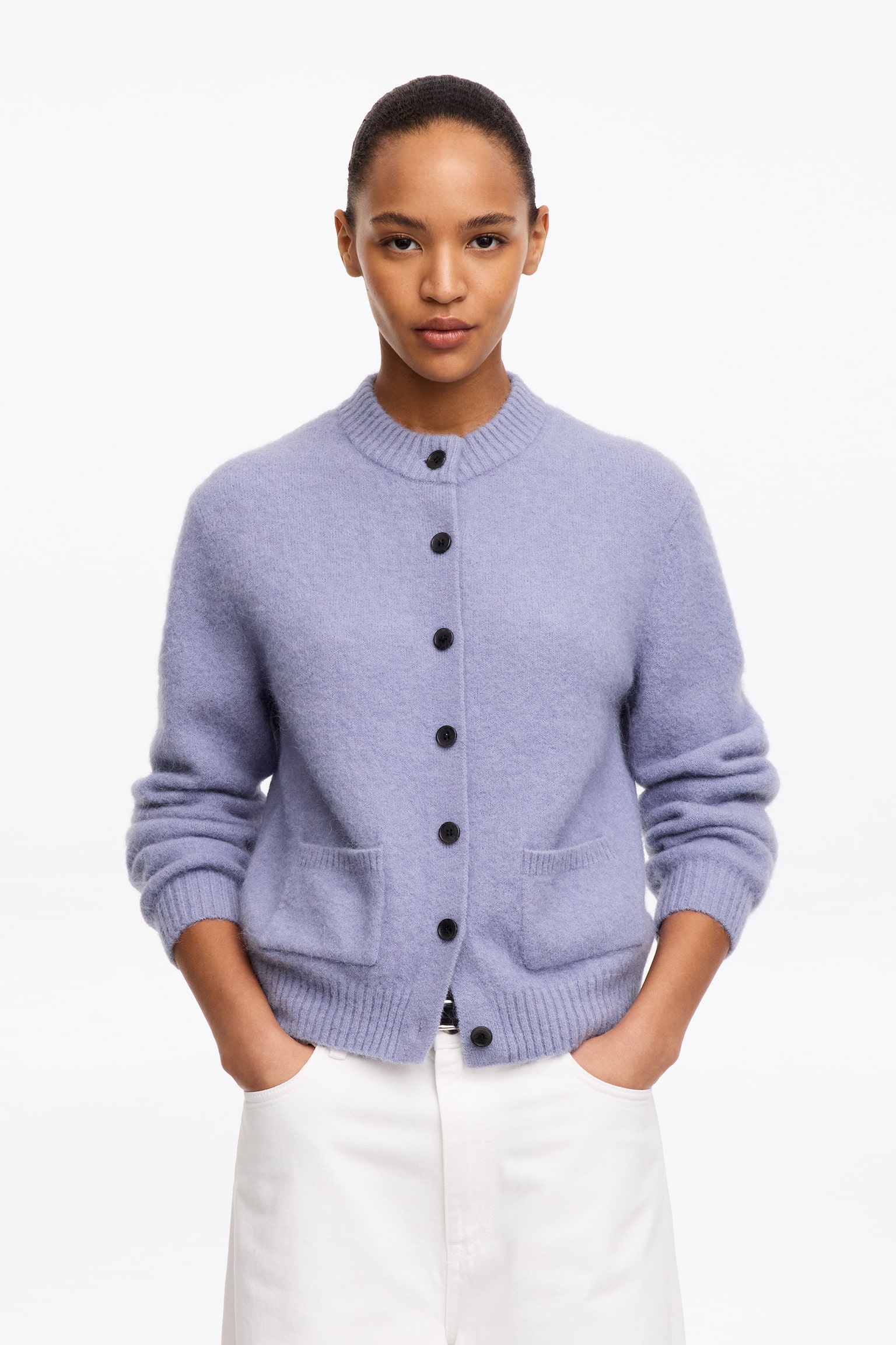 Cardigan en mélange de laine et d'alpaga - 1