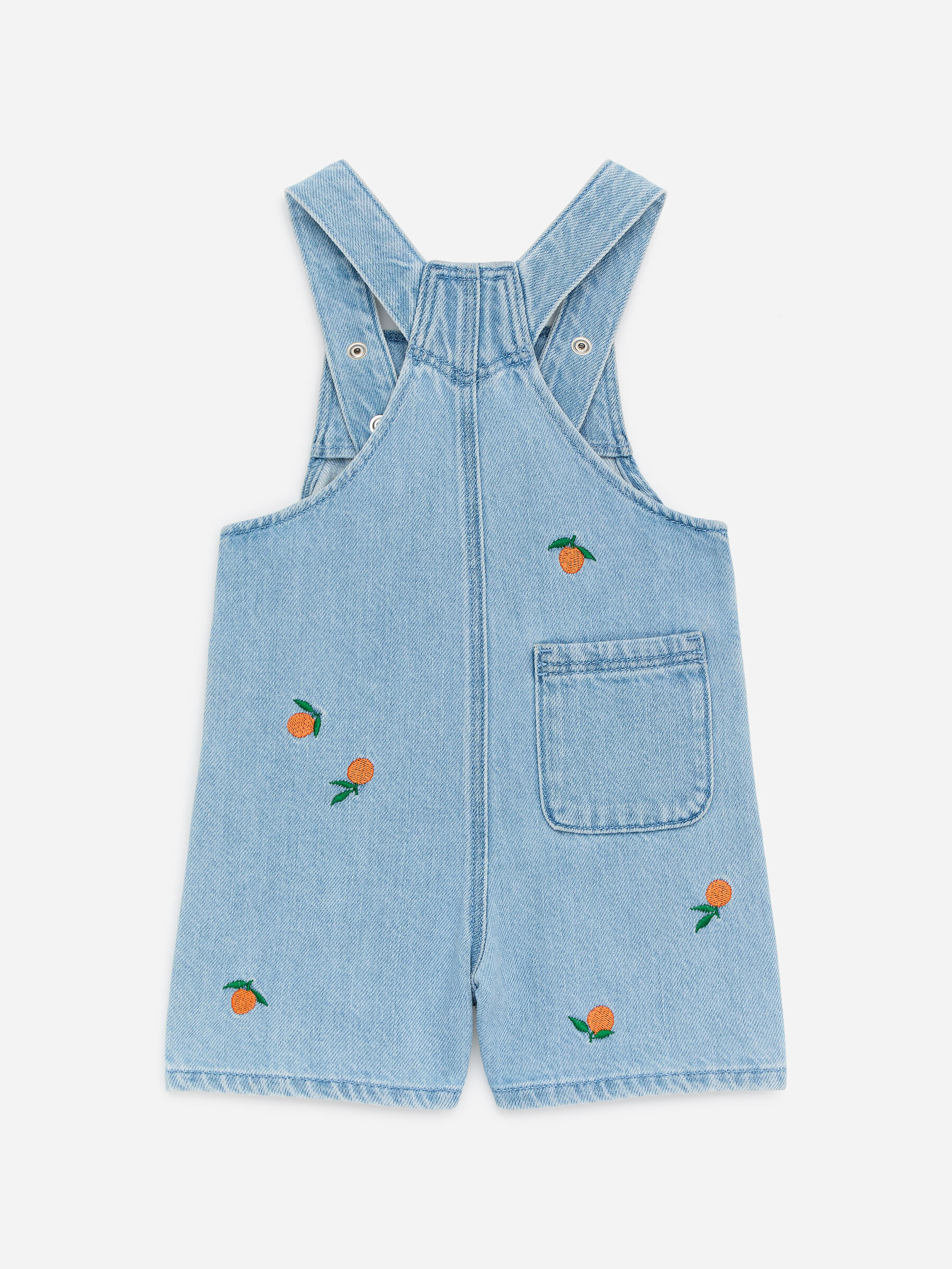 Broderade hängselshorts - Blå/orange - Regular fit - Children - StillMedia/DescriptiveStillLife - 3