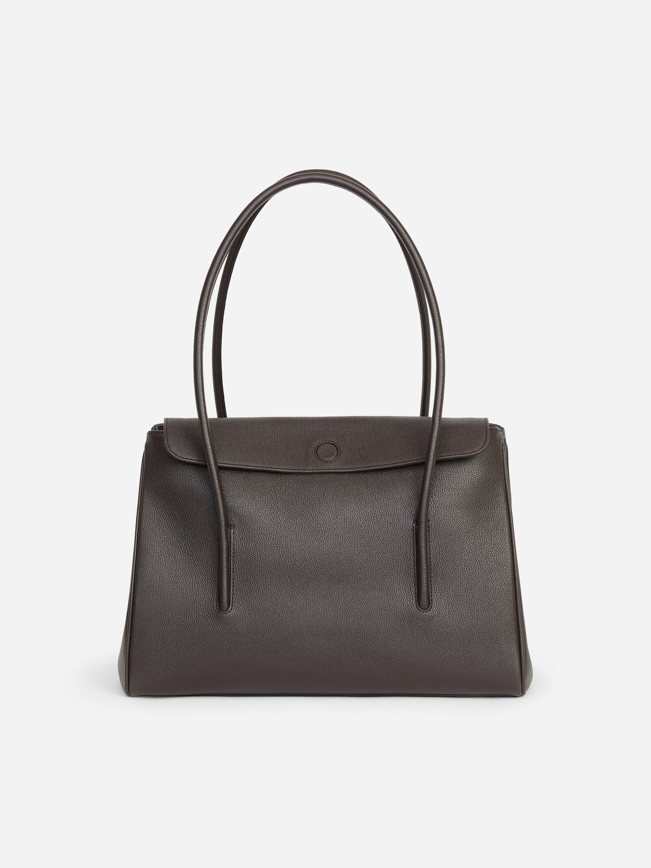 Bolso de piel con solapa-Brown-21274