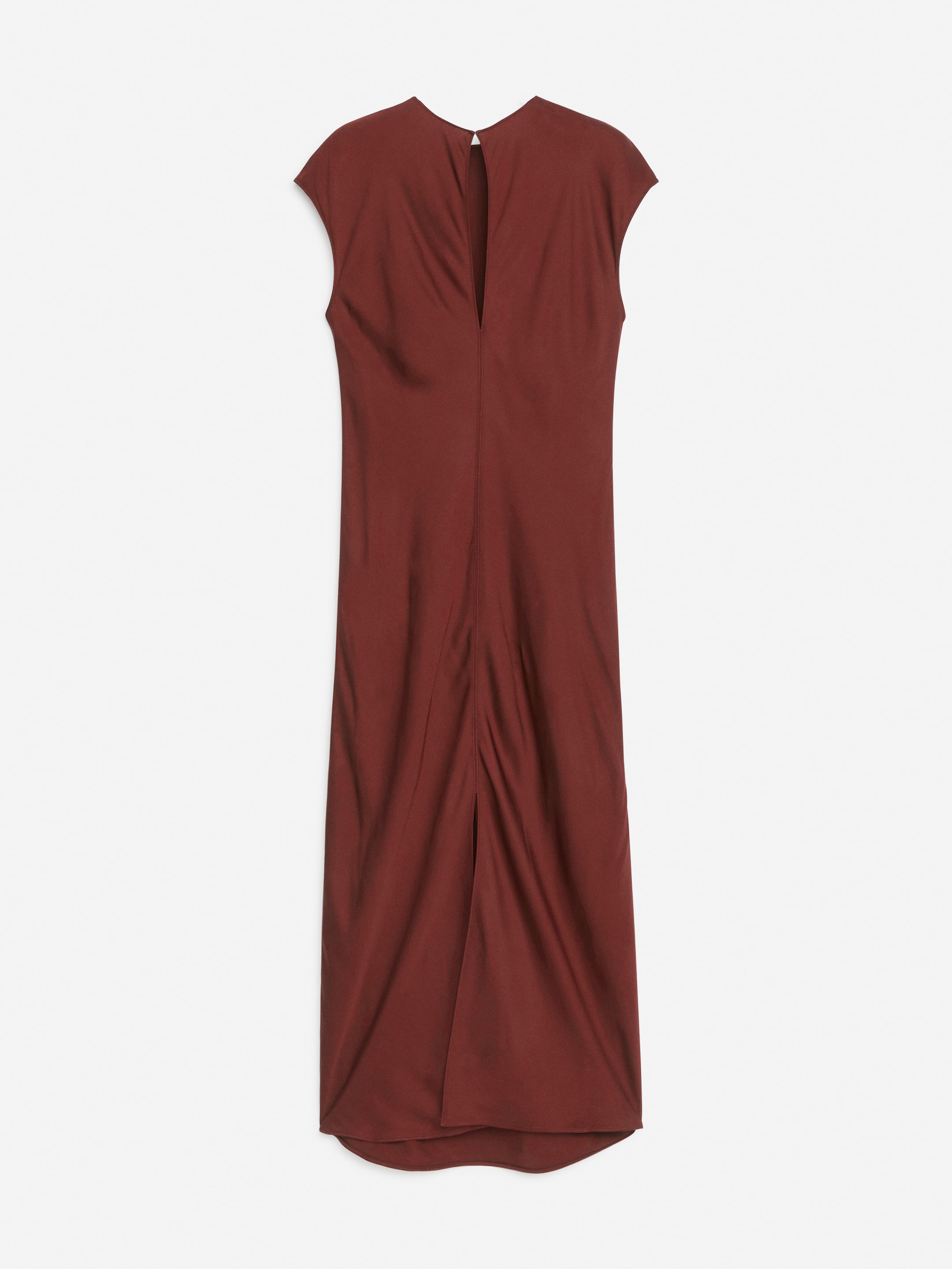Robe longue à manches courtes - Rouge foncé - Slim fit - Femme - StillMedia/DescriptiveStillLife - 2