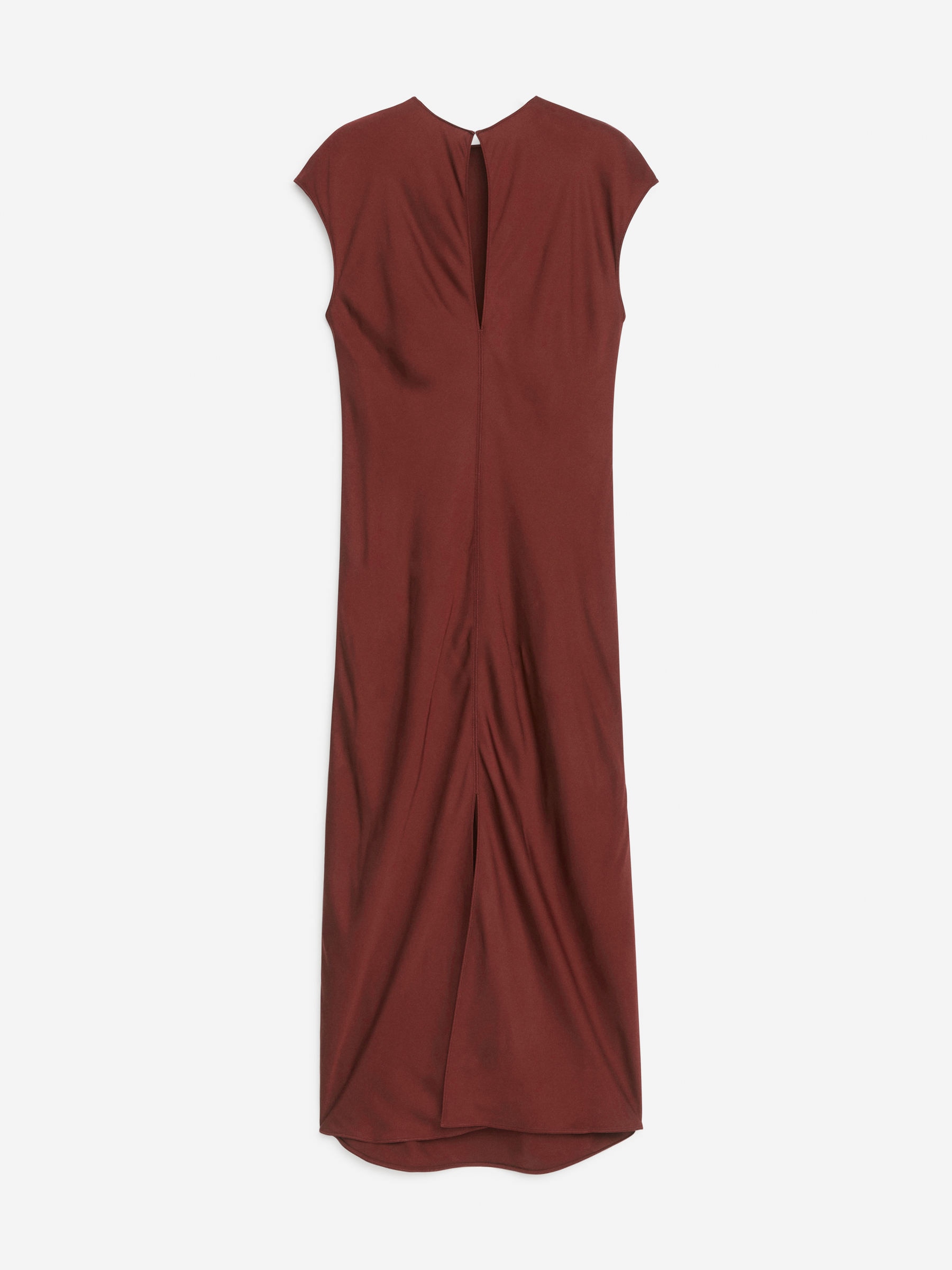 Sukienka maxi z kapturkowymi rękawami - Ciemnoczerwony - Wąski fason - Women - StillMedia/DescriptiveStillLife - 2