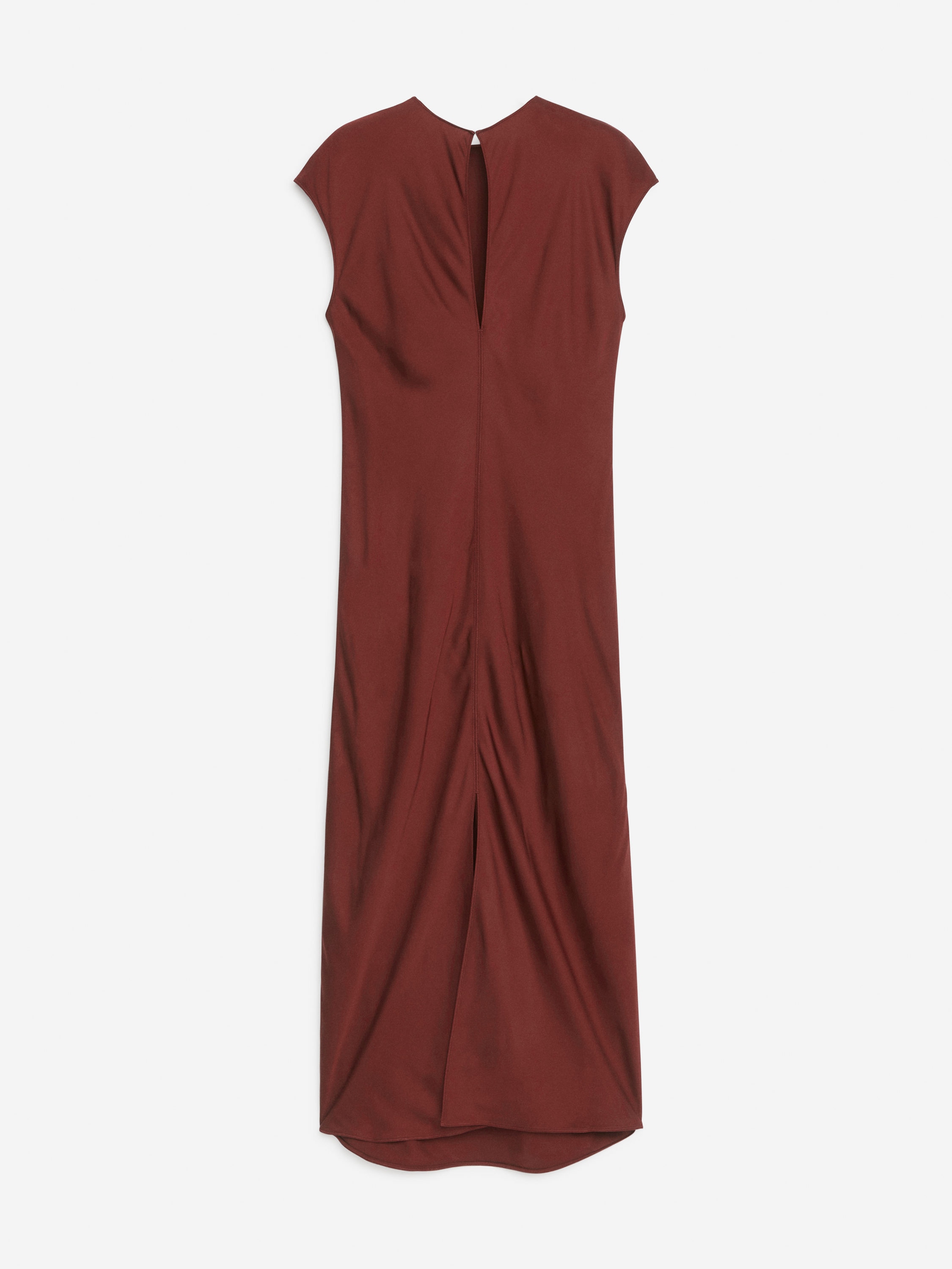 Cap-Sleeve Maxi Dress - Dark Red - Slim fit - Women - StillMedia/DescriptiveStillLife - 2