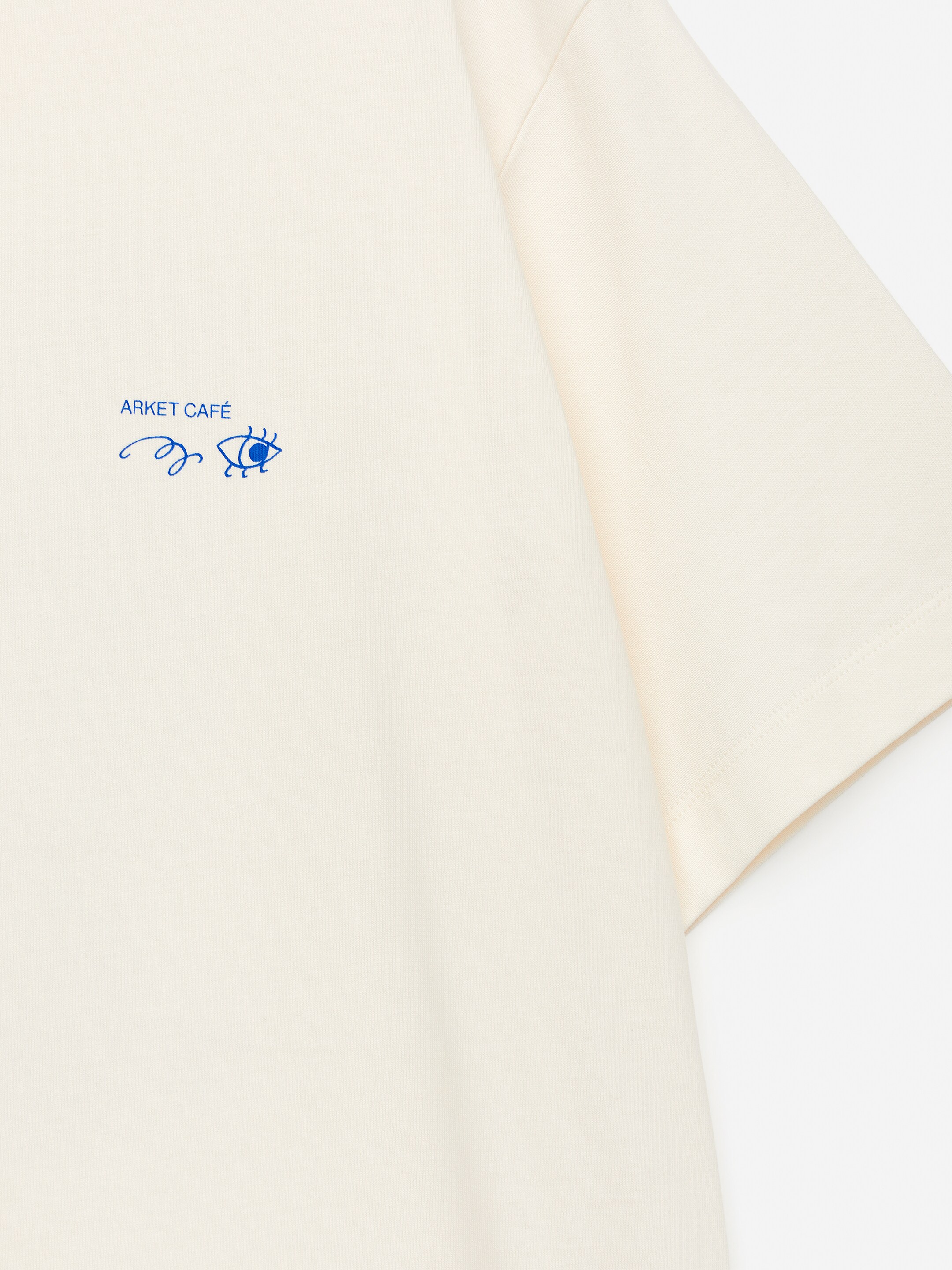 Zobacz większy obraz: T-shirt z nadrukiem ARKET CAFÉ - Złamana biel/Niebieski - ON | H&M PL 3