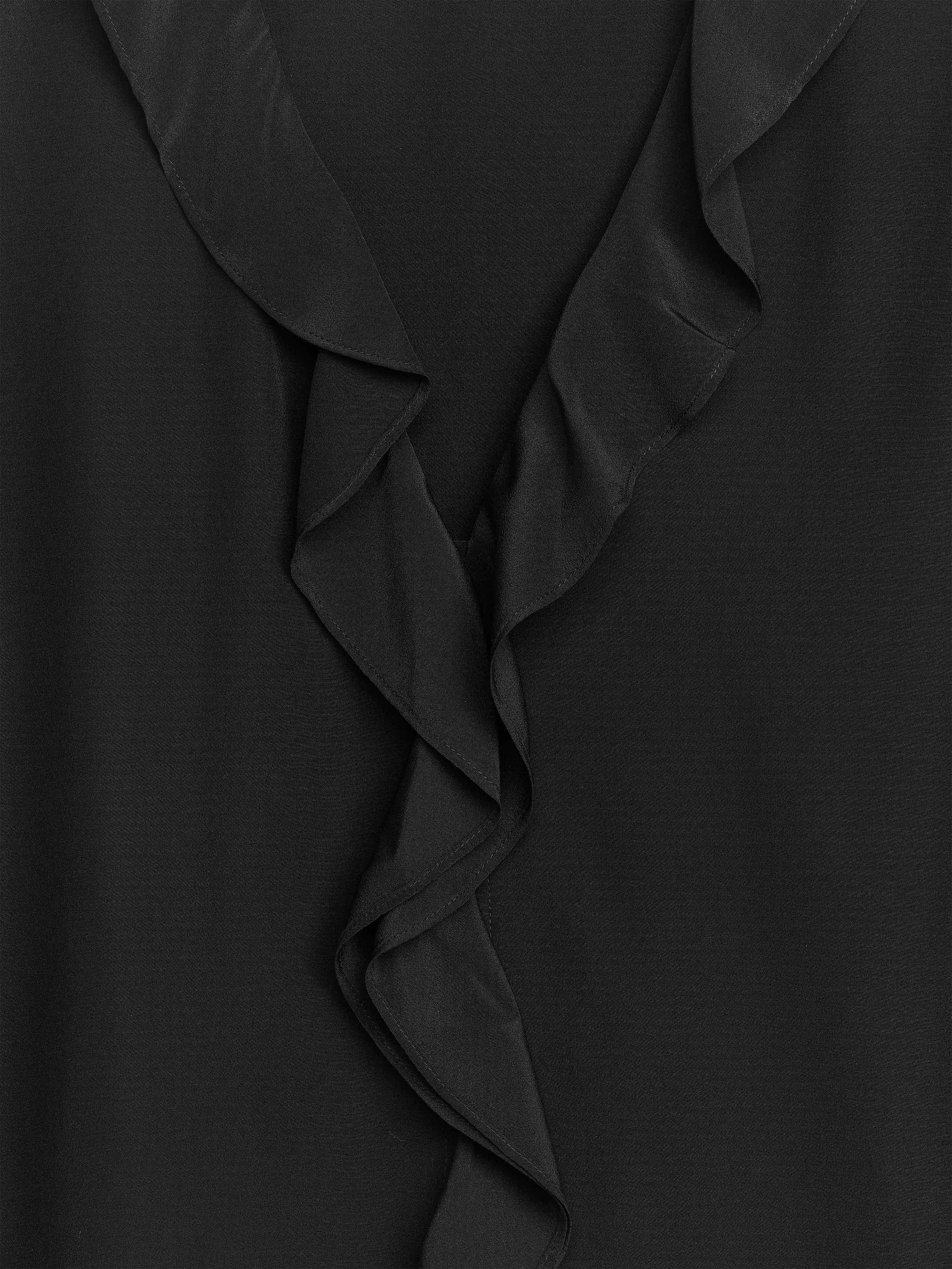 Seidenbluse mit Rüschen - Schwarz - Regular Fit - Damen - StillMedia/DescriptiveDetail - 1
