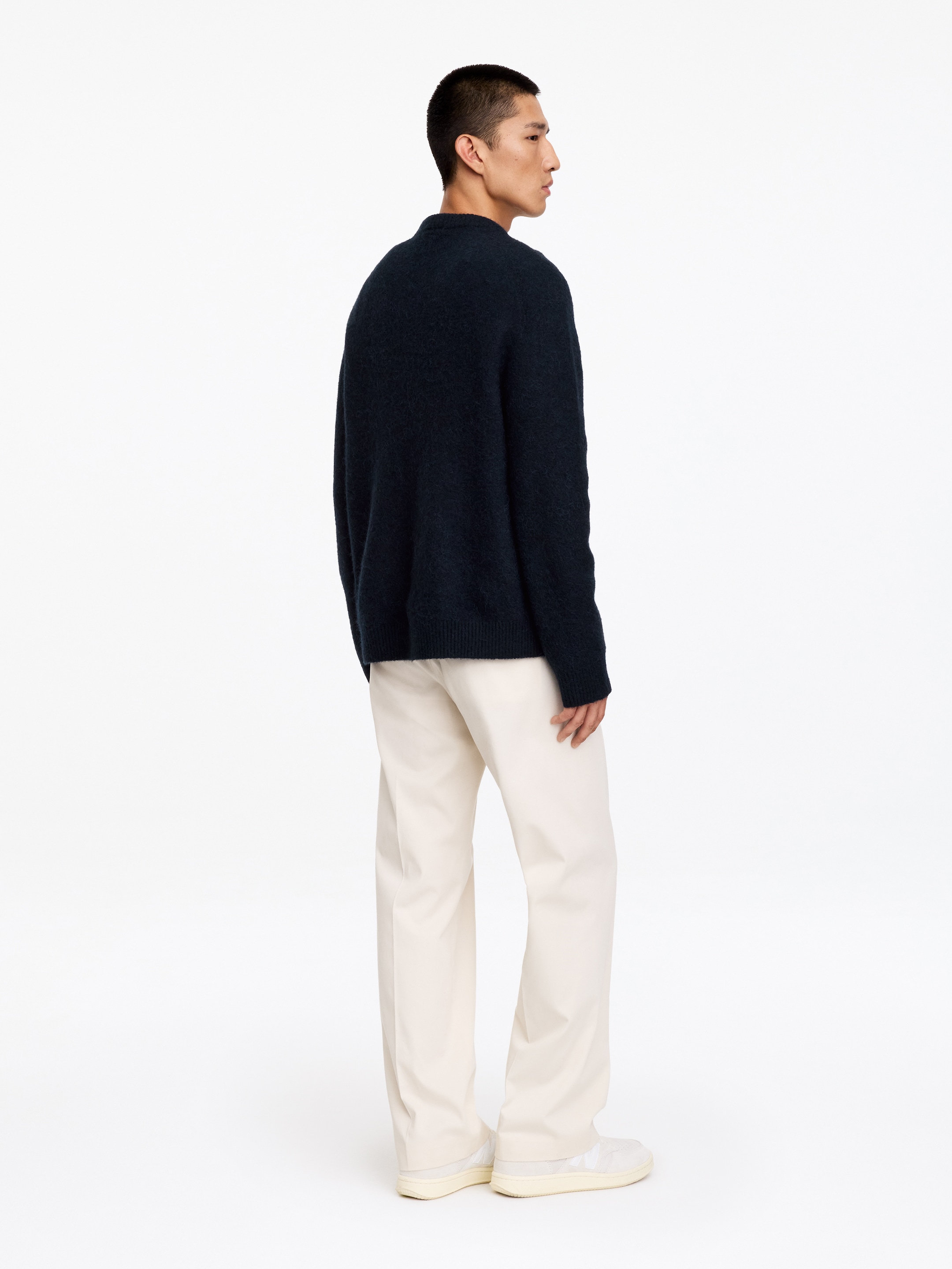 Jersey en mezcla de lana merino y alpaca - Azul oscuro - Corte relajado - men - StillMedia/Lookbook - 2