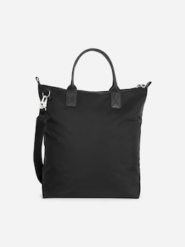 Tote bag i nylon och läder