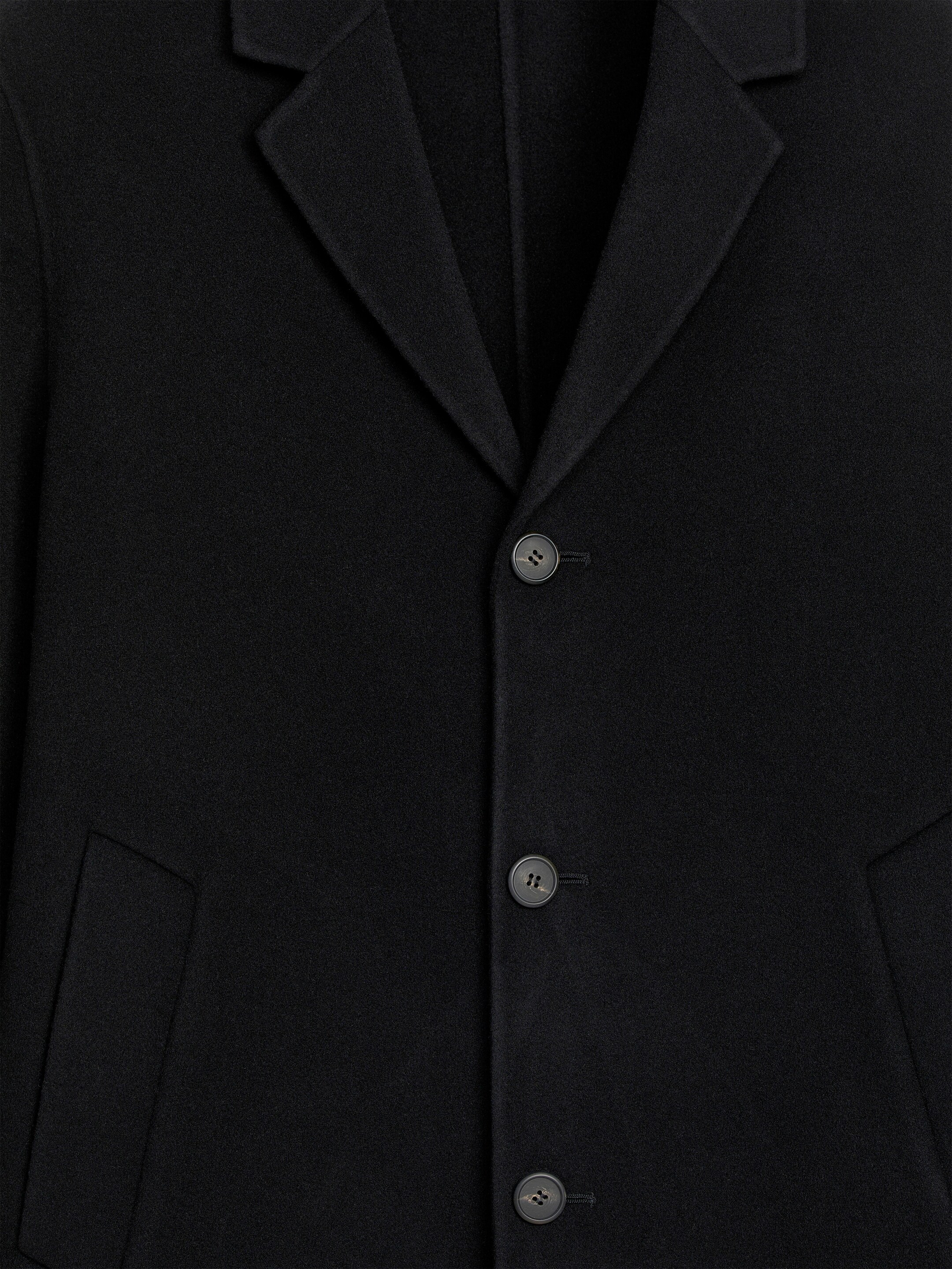 View larger image: Relaxed Wool Topcoat - Black - Men | H&M GB 2