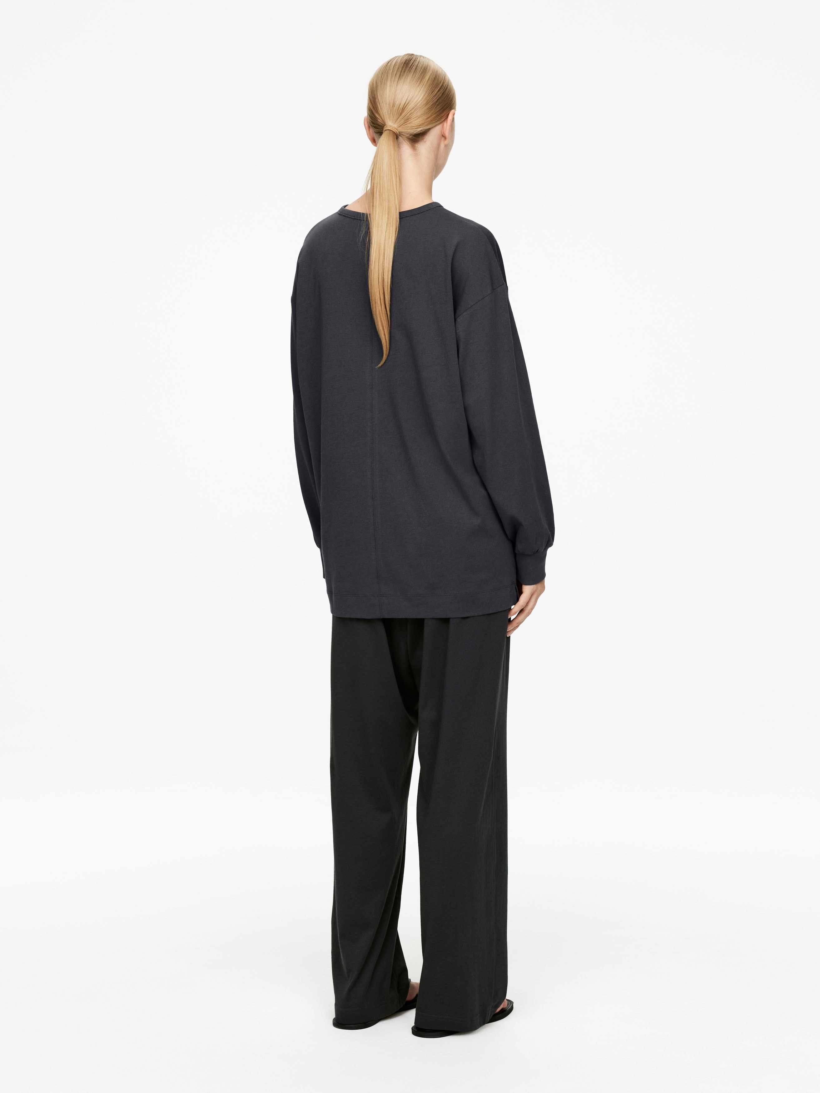 Long-Sleeve T-Shirt - Dark Grey - Loose fit - Women - StillMedia/Lookbook - 6