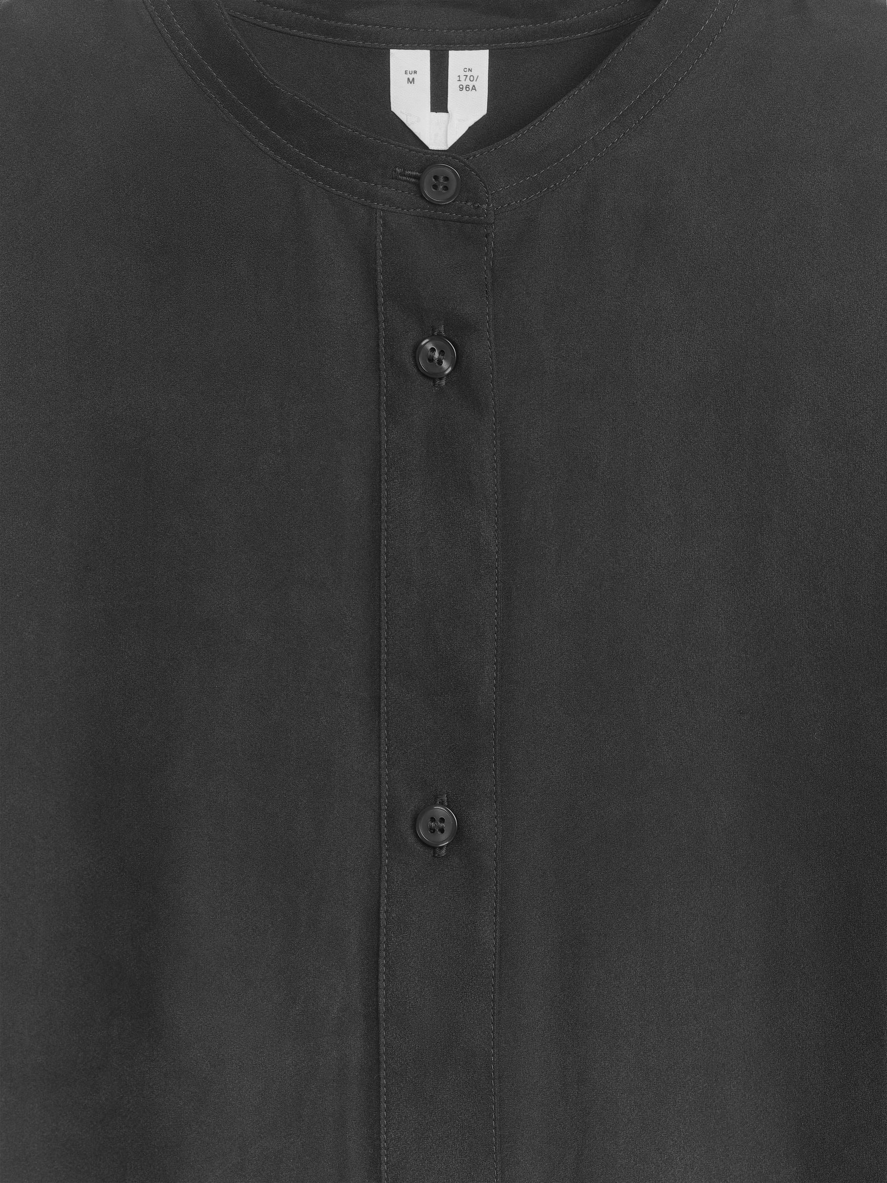 Long Silk Shirt - Black - Relaxed fit - Women - StillMedia/DescriptiveDetail - 2