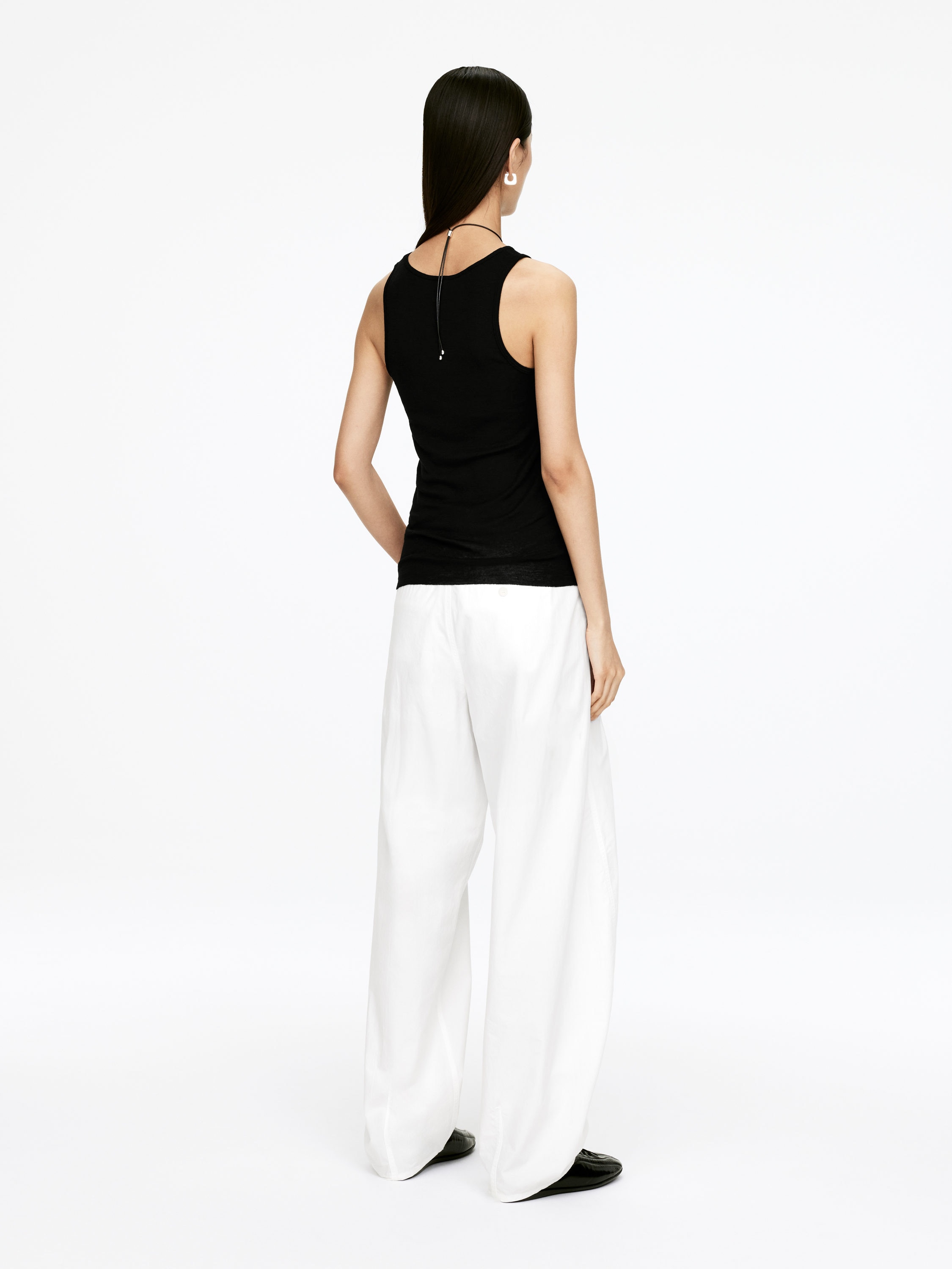 Wool Tank Top - Black - Regular fit - Women - StillMedia/Lookbook - 4