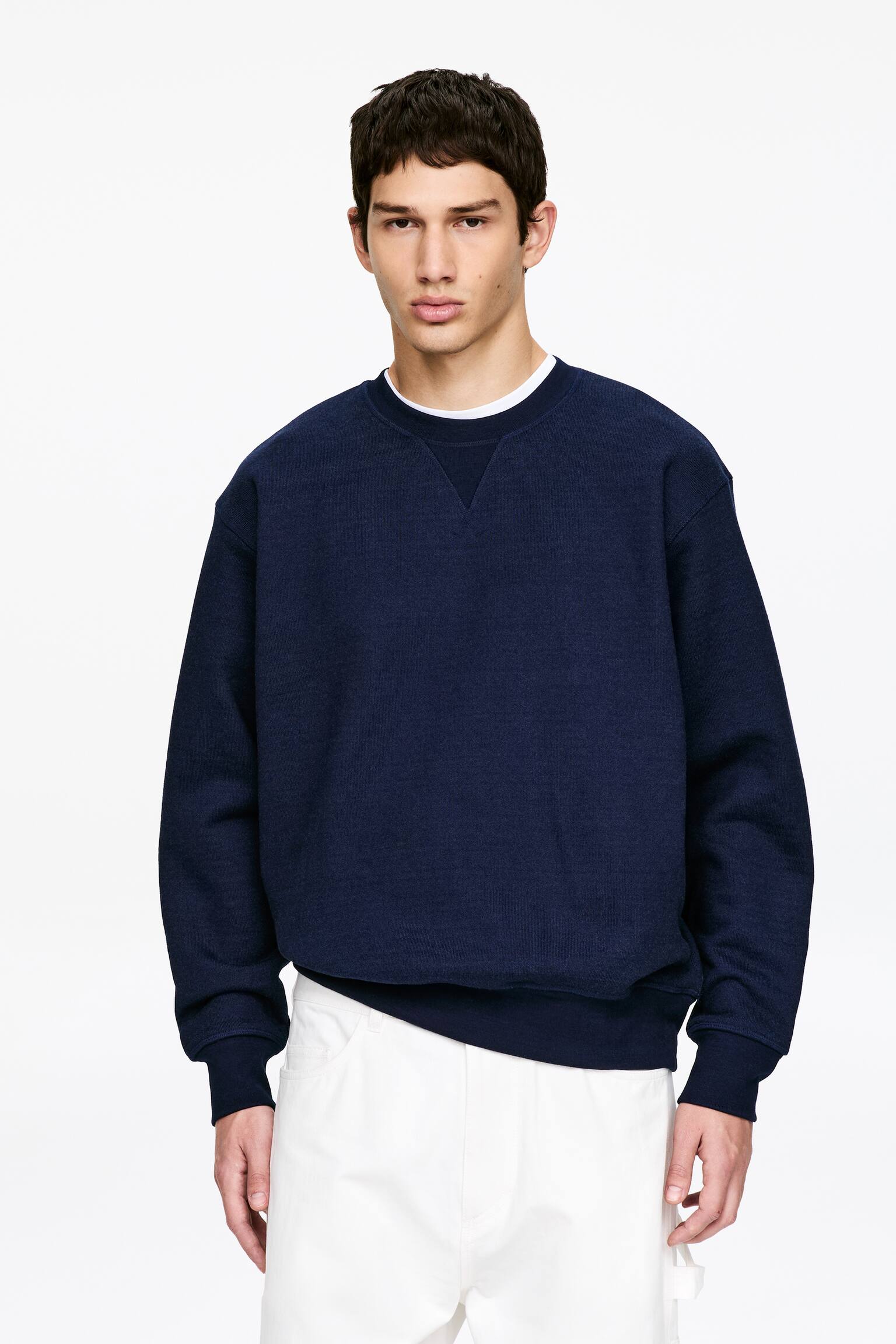 Oversize sweatshirt - Indigoblå - 1