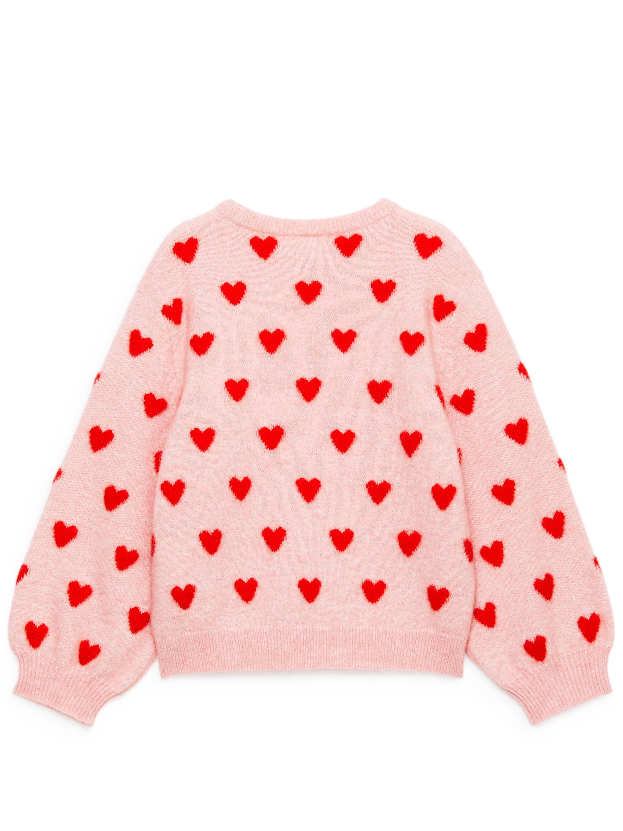 Visa större bild: Stickad tröja - Rosa/hjärtan - BARN | H&M FI 2