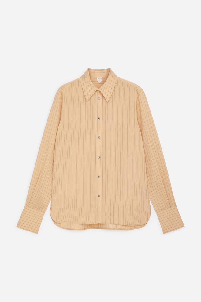 Viscose-Silk Shirt - Dark Beige - 1