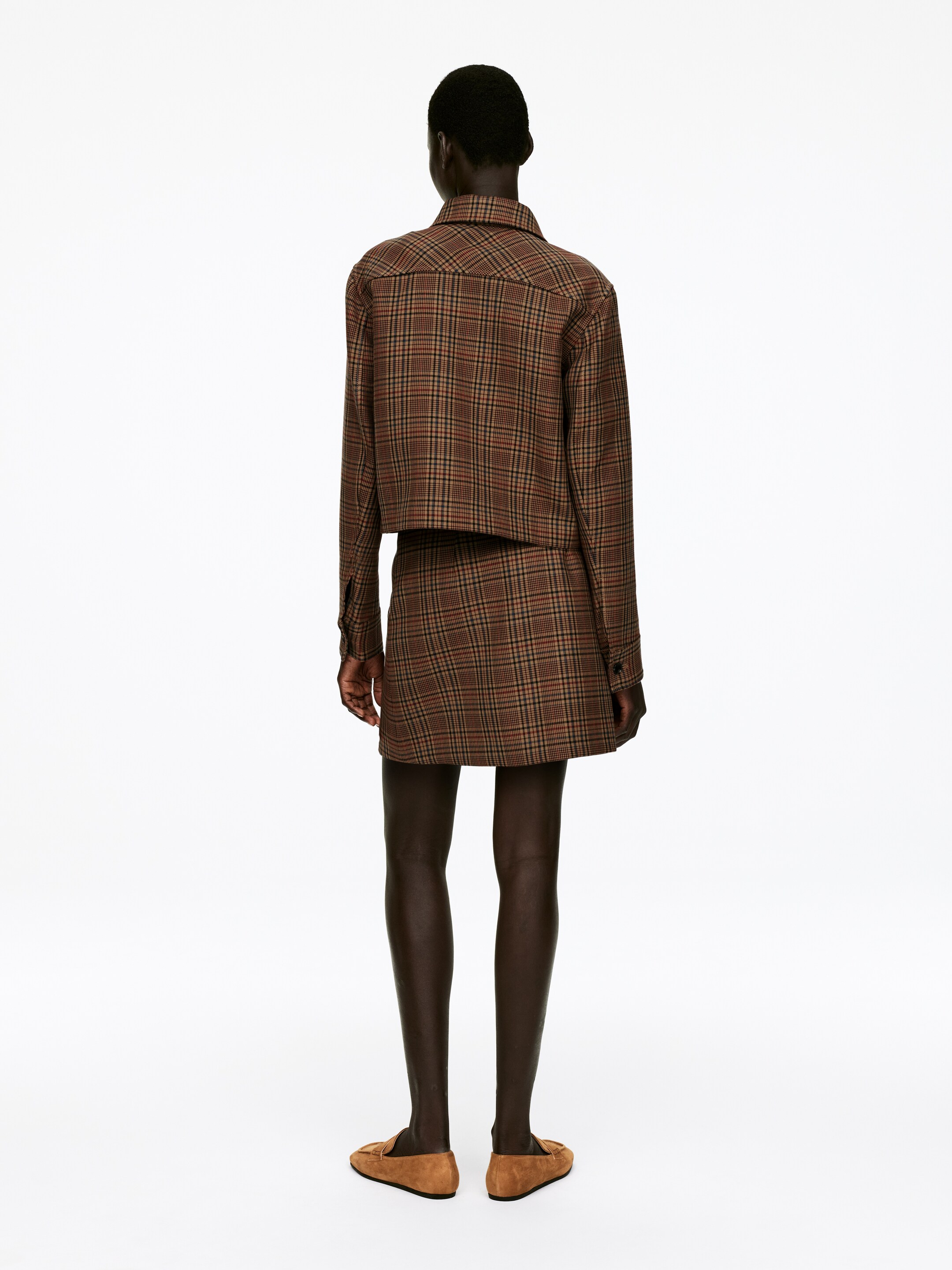 Vis større bilde: Rutete overskjorte - Mørk beige/rutete - DAME | H&M NO 3