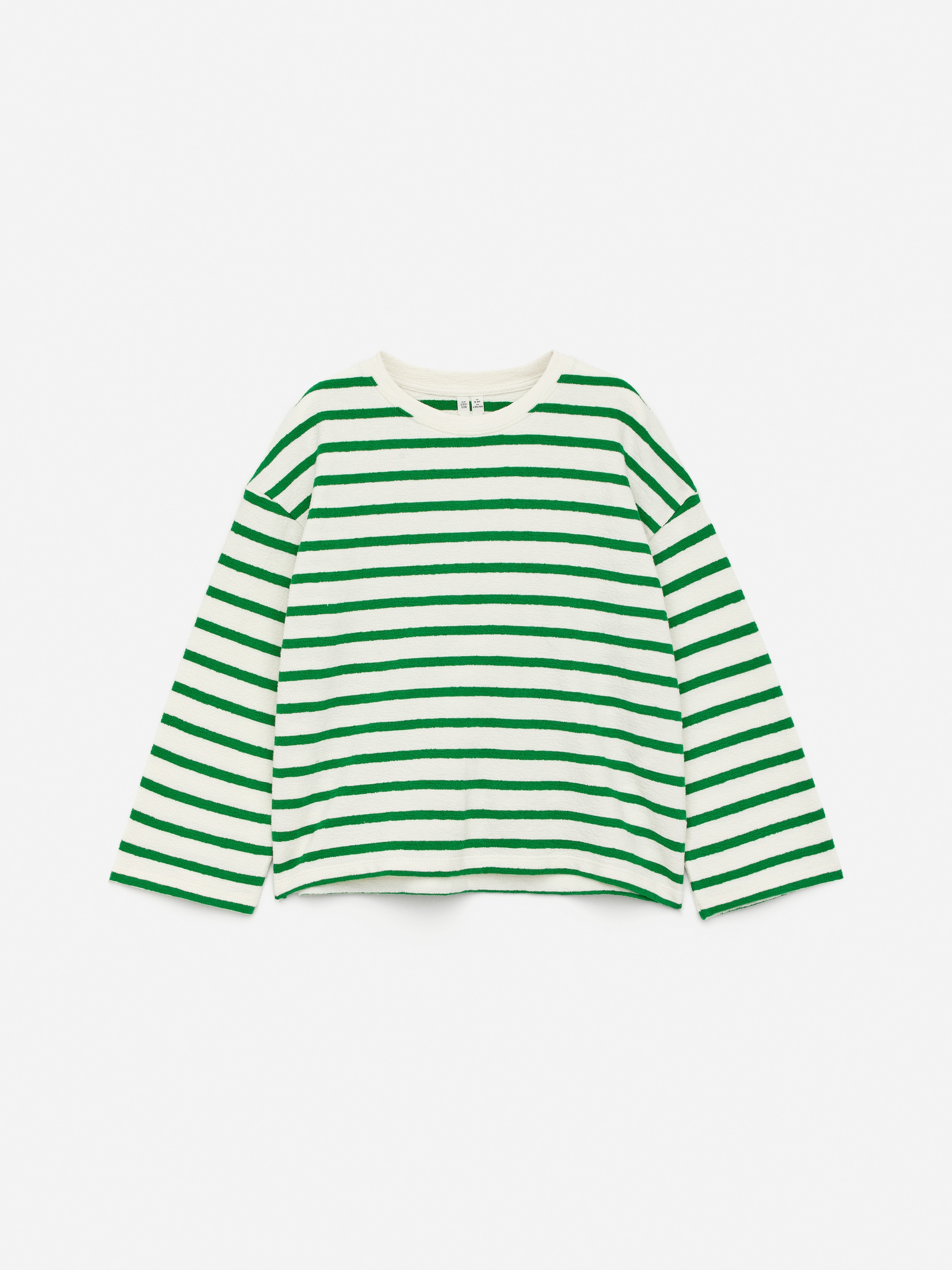 Visualizza immagine più grande: T-shirt a maniche lunghe - Bianco sporco/Verde - BAMBINO | H&M IT 1