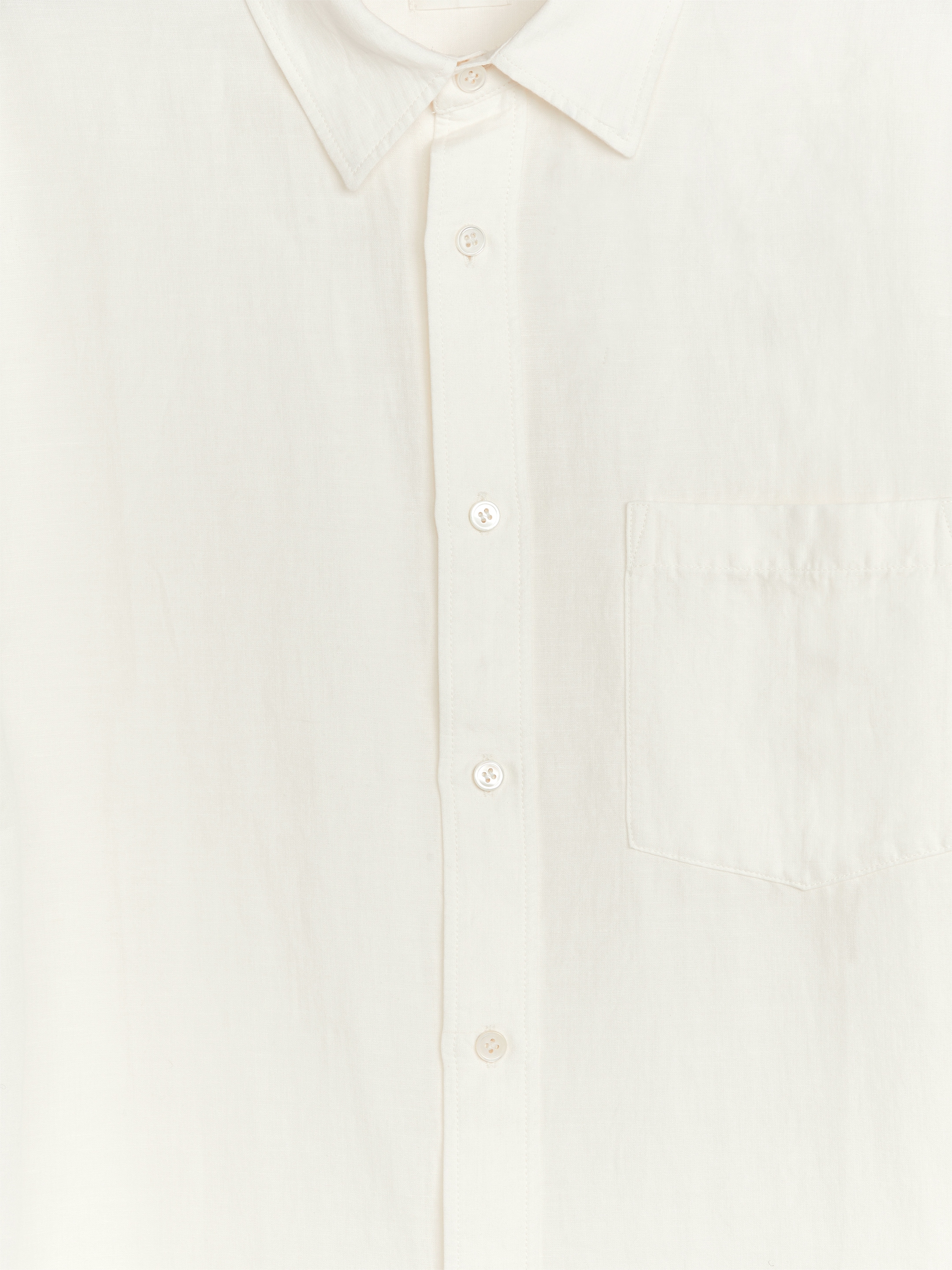 Camisa holgada de lino y algodón - Blanco roto - Corte relajado - Men - StillMedia/DescriptiveDetail - 2