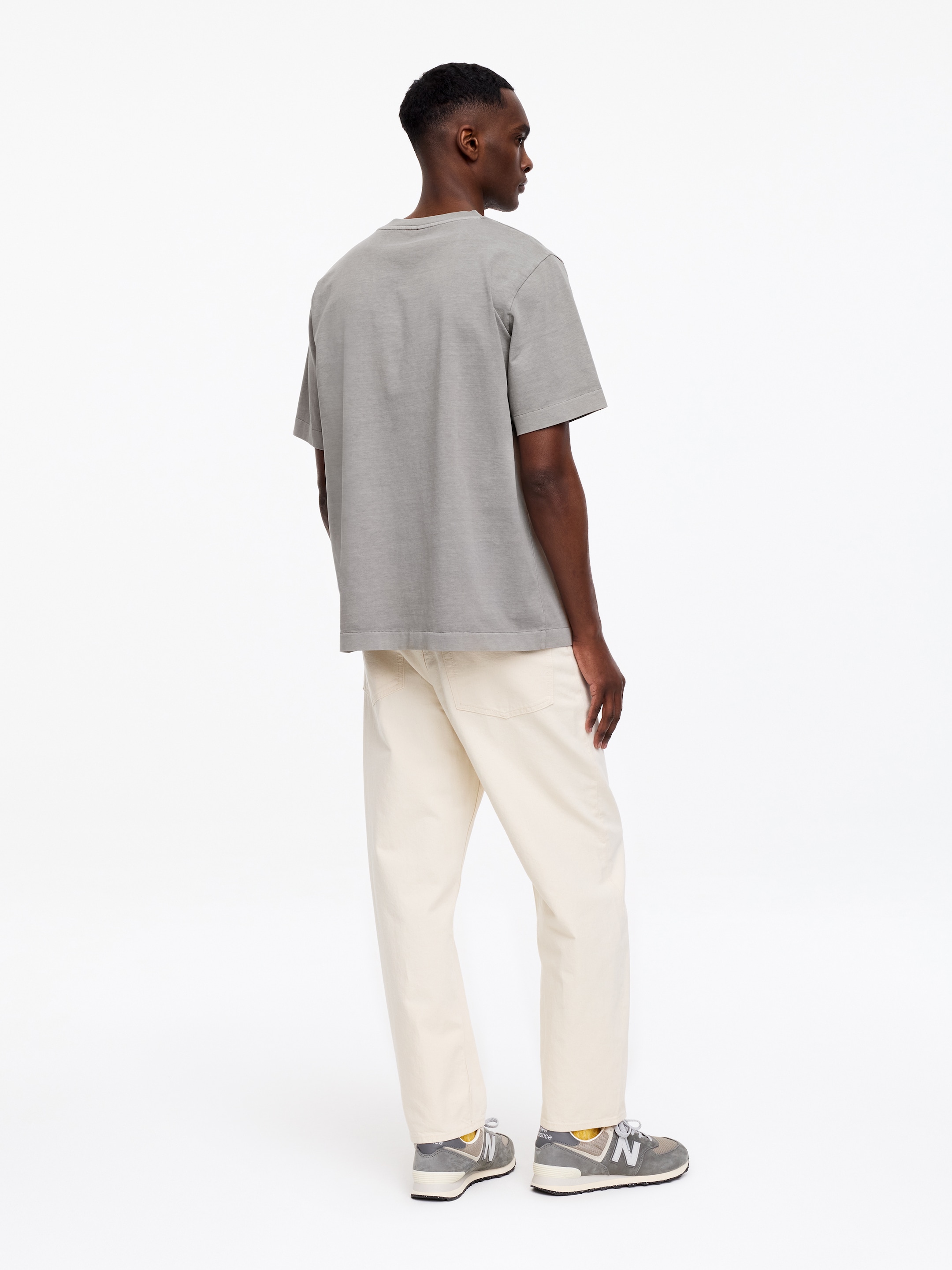 Garment dyed t-shirt - Grå - Relaxed fit - Men - StillMedia/Lookbook - 3