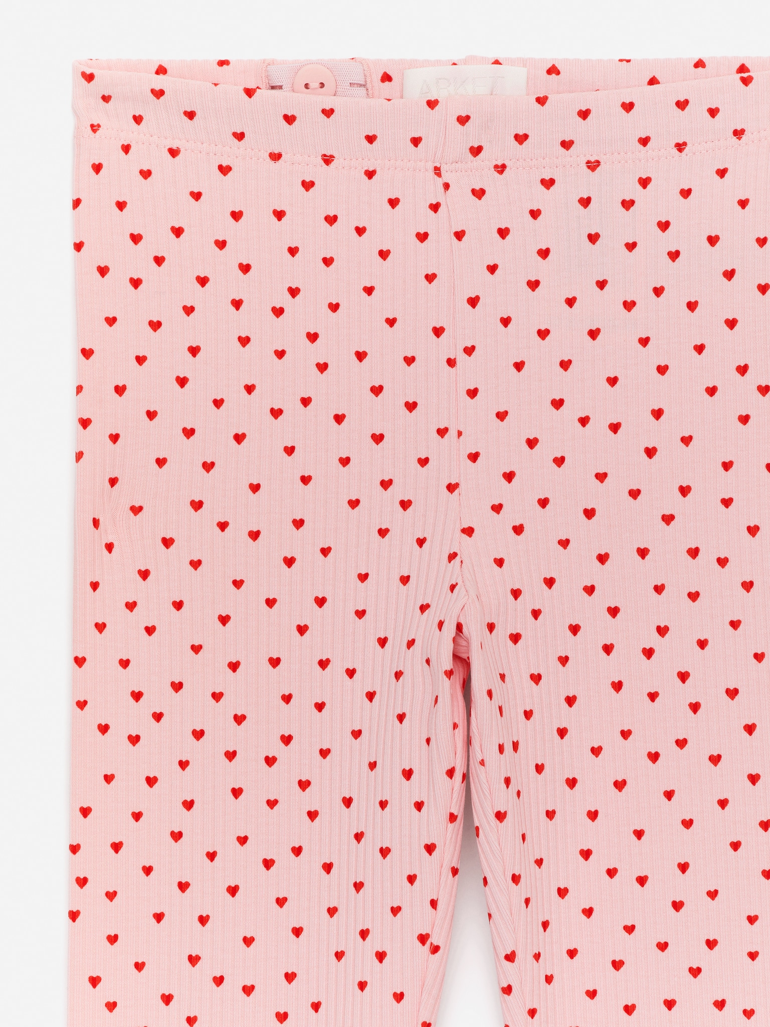 Ribbade Leggings - Rosa/röda hjärtan/Off-white/flerfärgad/Offwhite/Svart/Lila/röd/Lila/gröna hjärtan - 3
