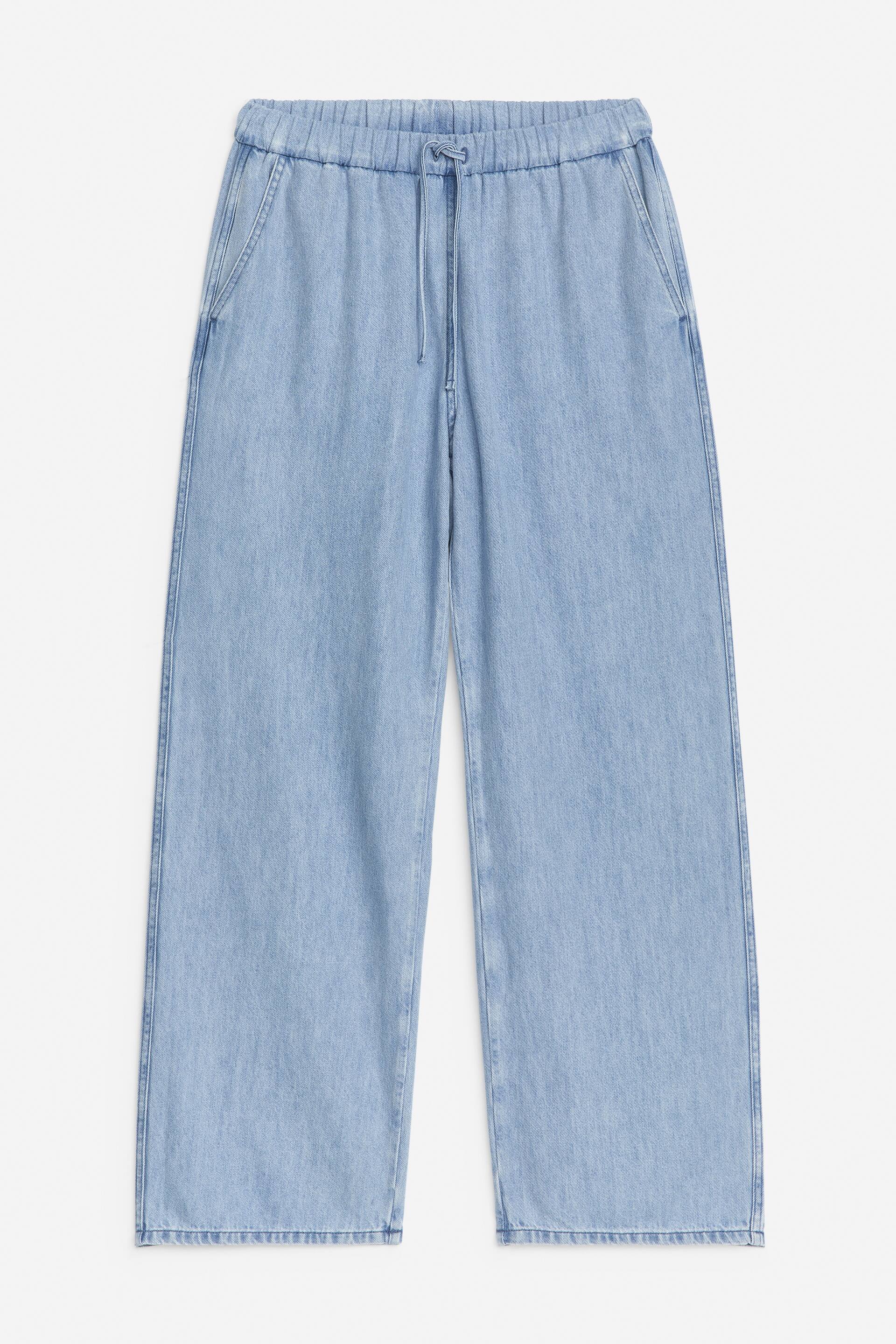 Größeres Bild ansehen: Denimhose mit Kordelzug - Blau - Ladies | H&M DE 1