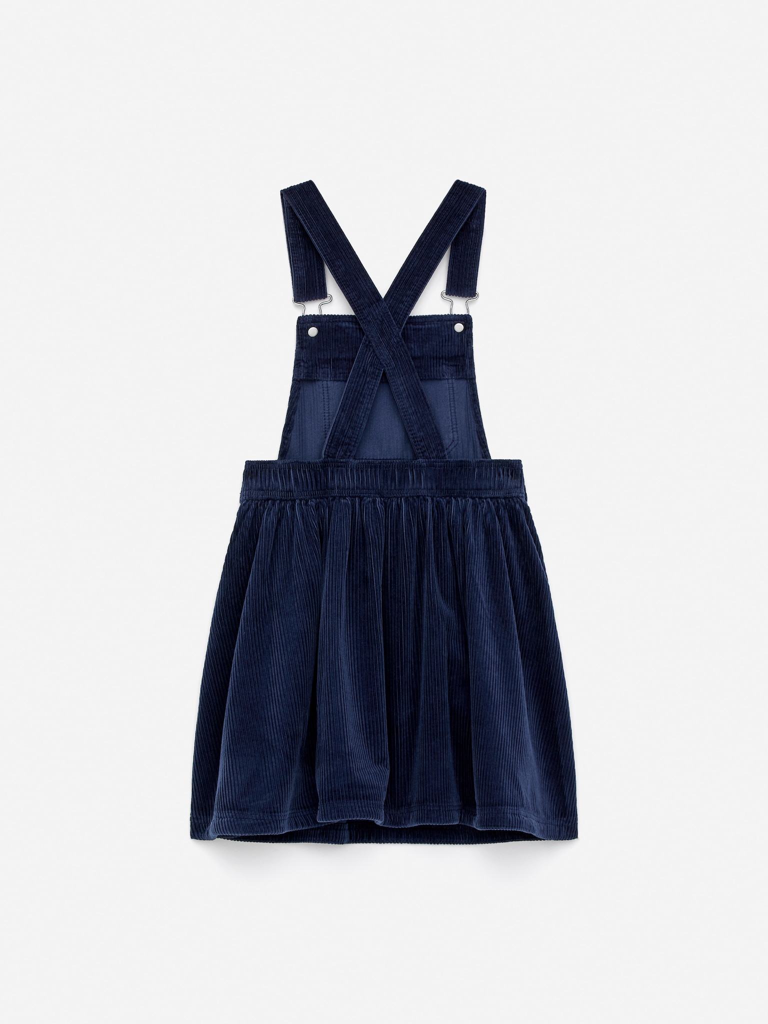 Snekkerkjole i kordfløyel med trykk - Mørkeblå - 3