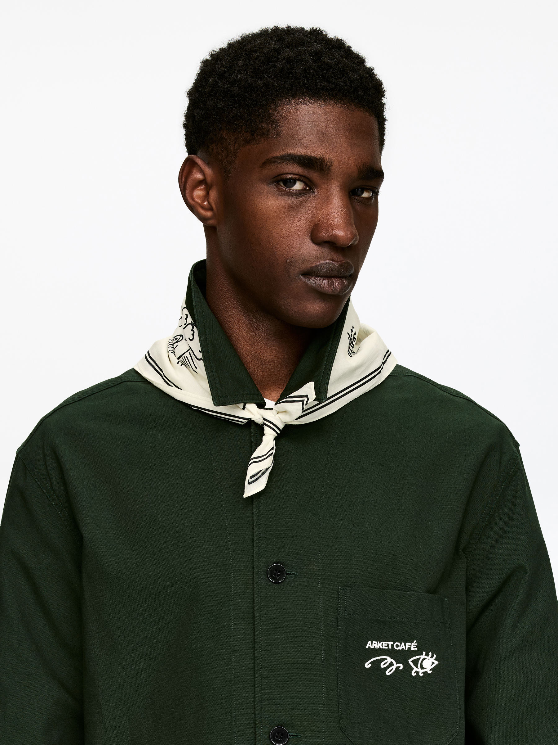 Bandana ARKET CAFÉ - Blanc cassé/Noir - Café - StillMedia/Lookbook - 1