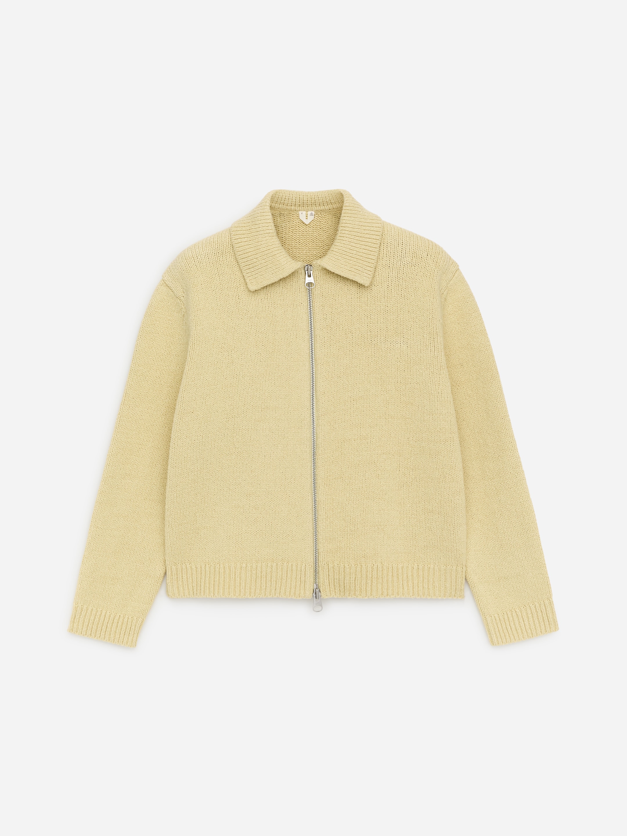 Strickjacke aus Baumwollmischung-#F0E6A0-18088