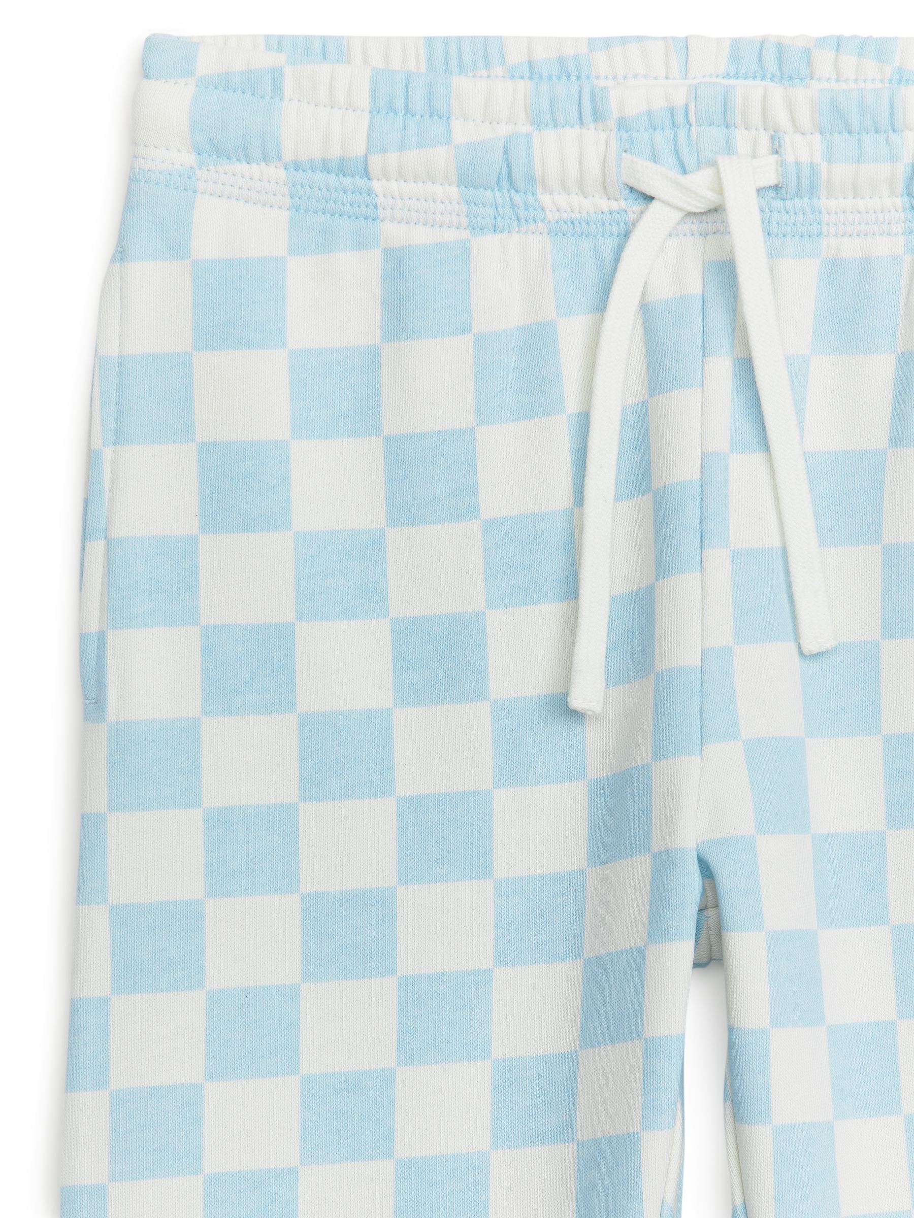 Pantalones de chándal de rizo francés - Azul/cuadros - Corte holgado - Children - StillMedia/DescriptiveDetail - 1