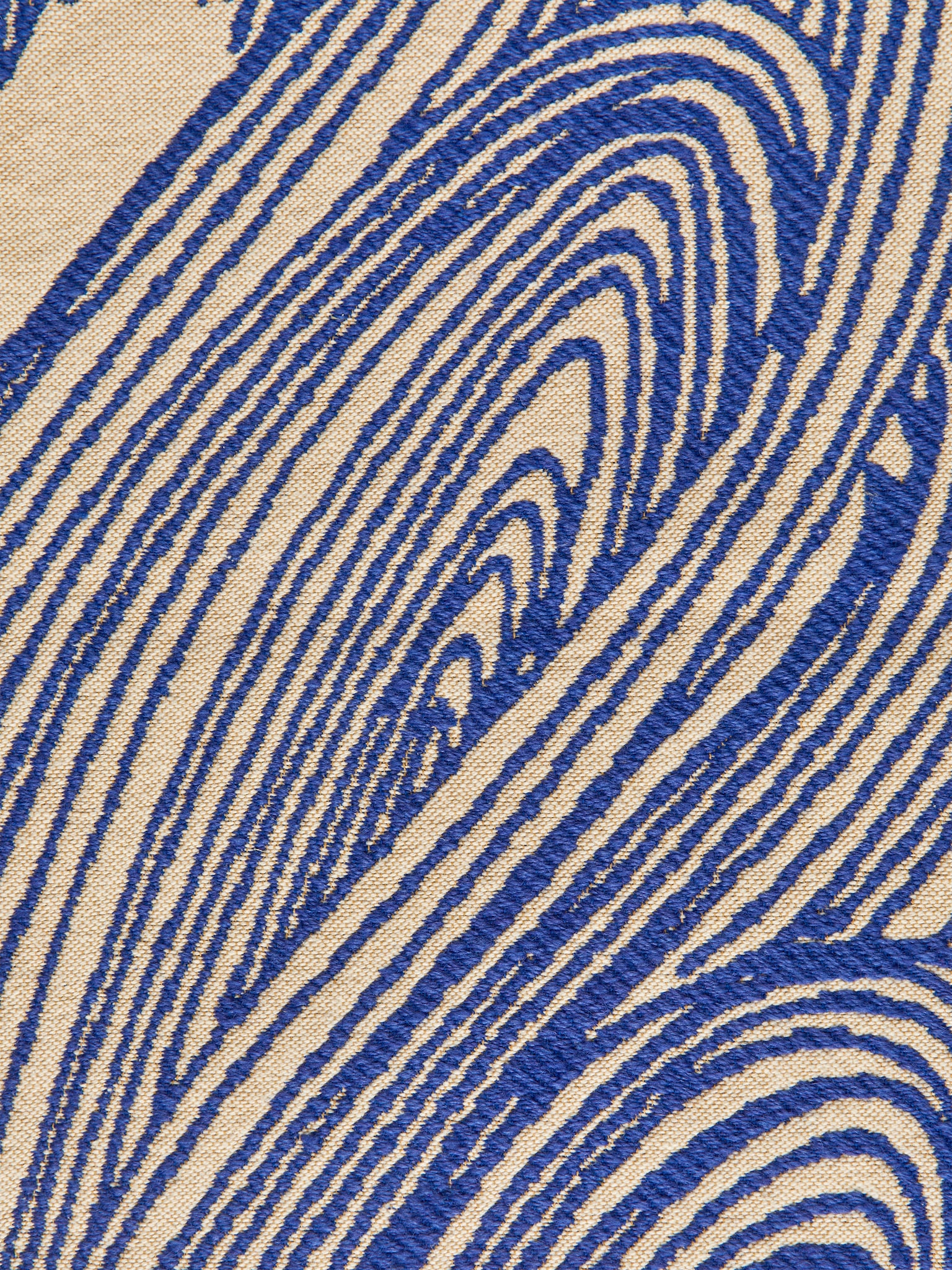 Cotton Wool Cushion Cover 50 x 50 cm - Blue/Beige - 2