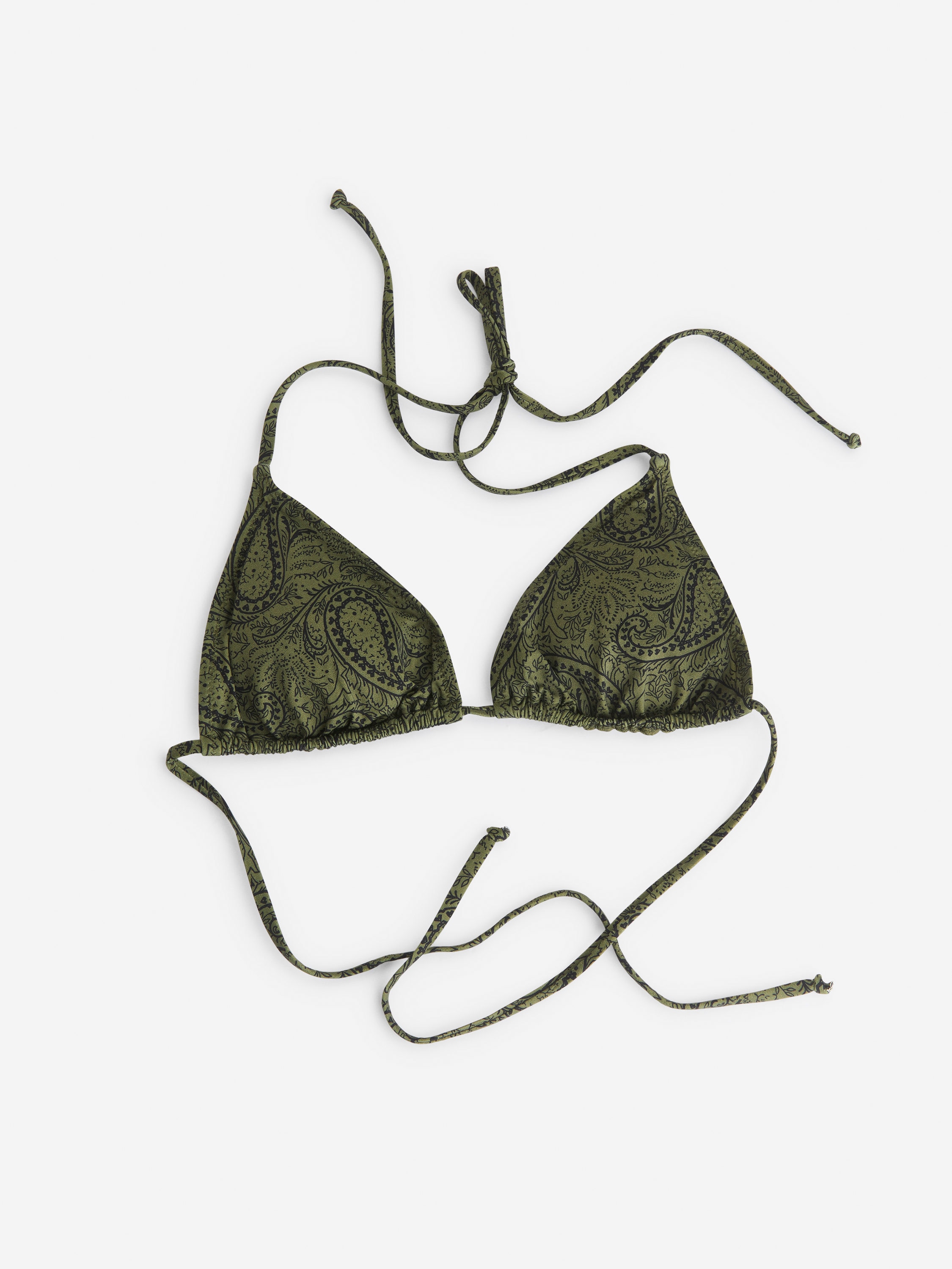 Triangle Bikini Top - Green/Paisley - Women - StillMedia/DescriptiveStillLife - 2