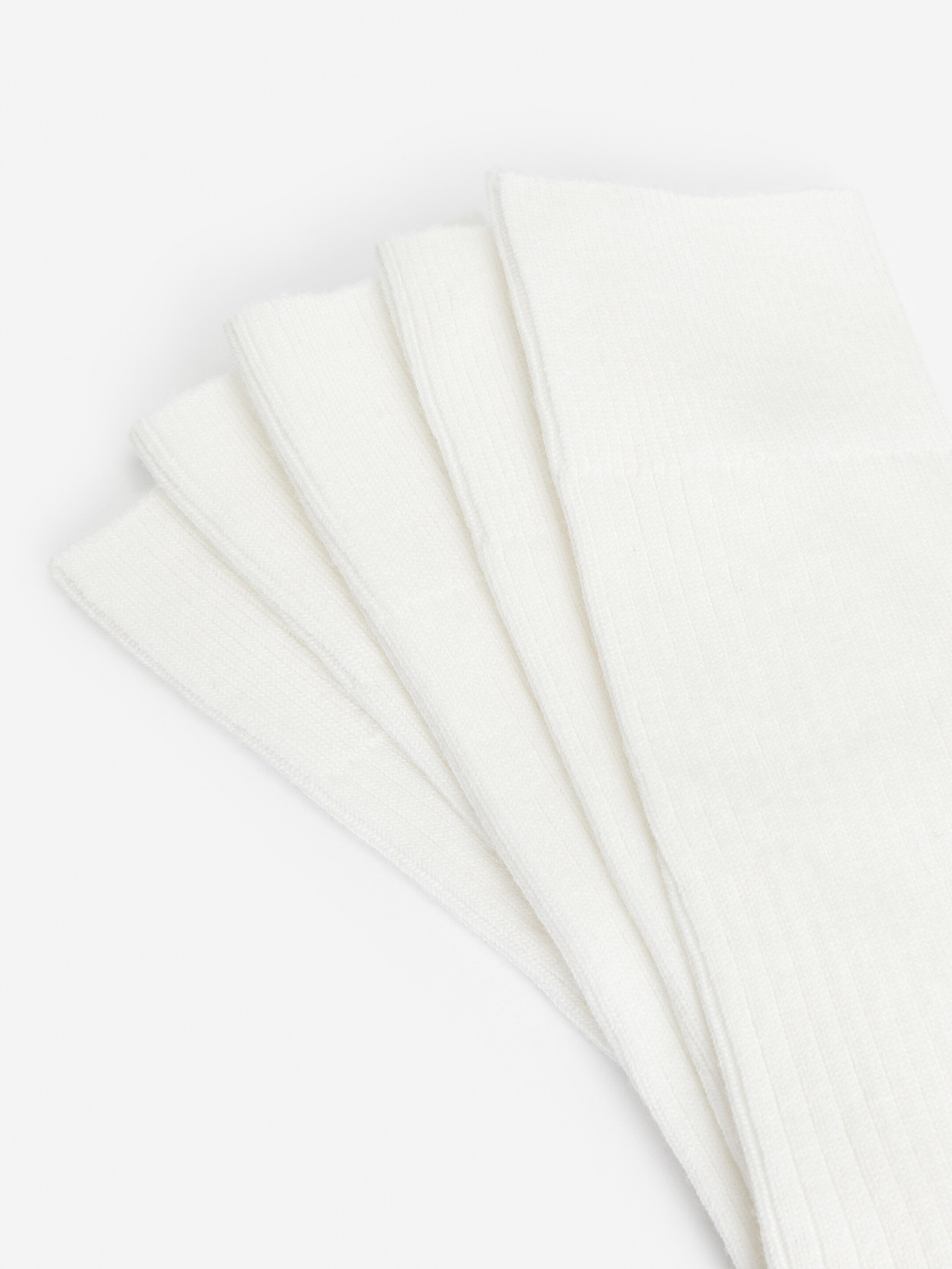 Agrandir l'image: 5 paires de chaussettes en coton côtelé Supima - Blanc - HOMME | H&M CH 3
