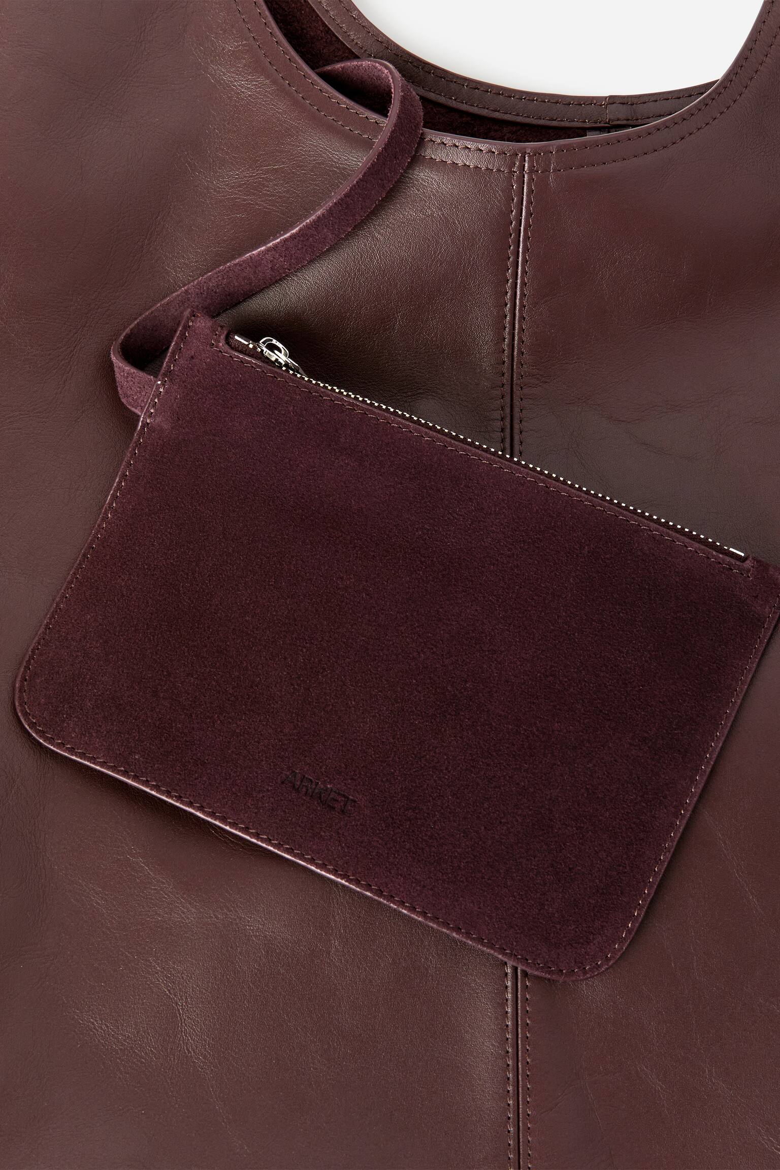 Soepele leren tas - Bruin - 3