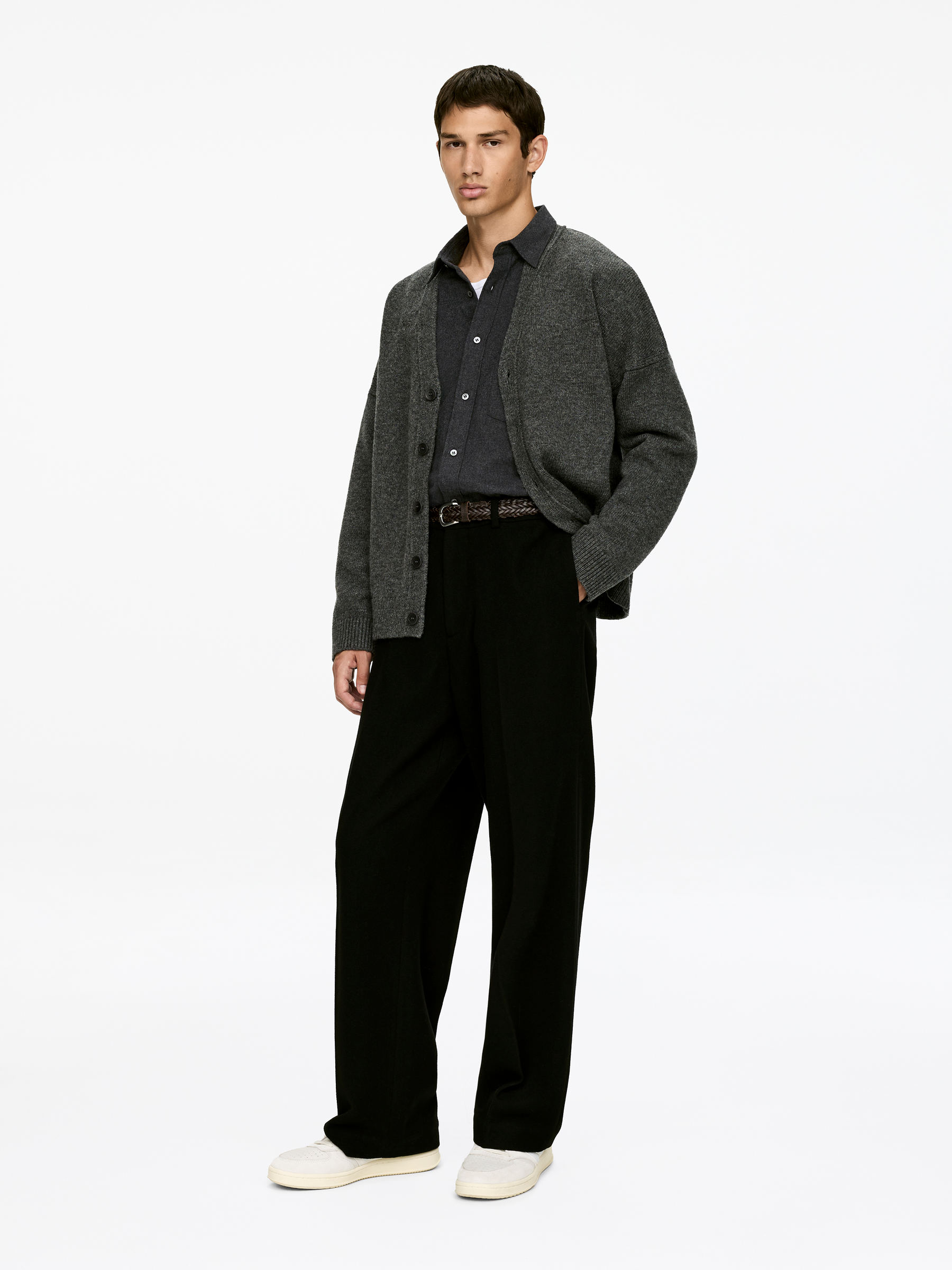 Flanellhemd - Graumeliert - Relaxed Fit - Herren - StillMedia/Lookbook - 5
