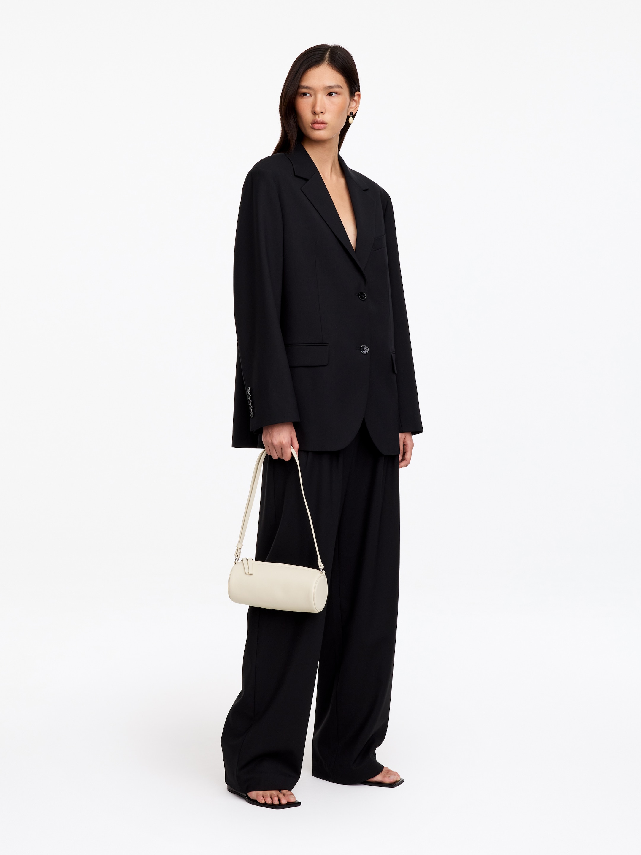 Borsa a spalla cilindrica in pelle - Bianco sporco - women - StillMedia/Lookbook - 5