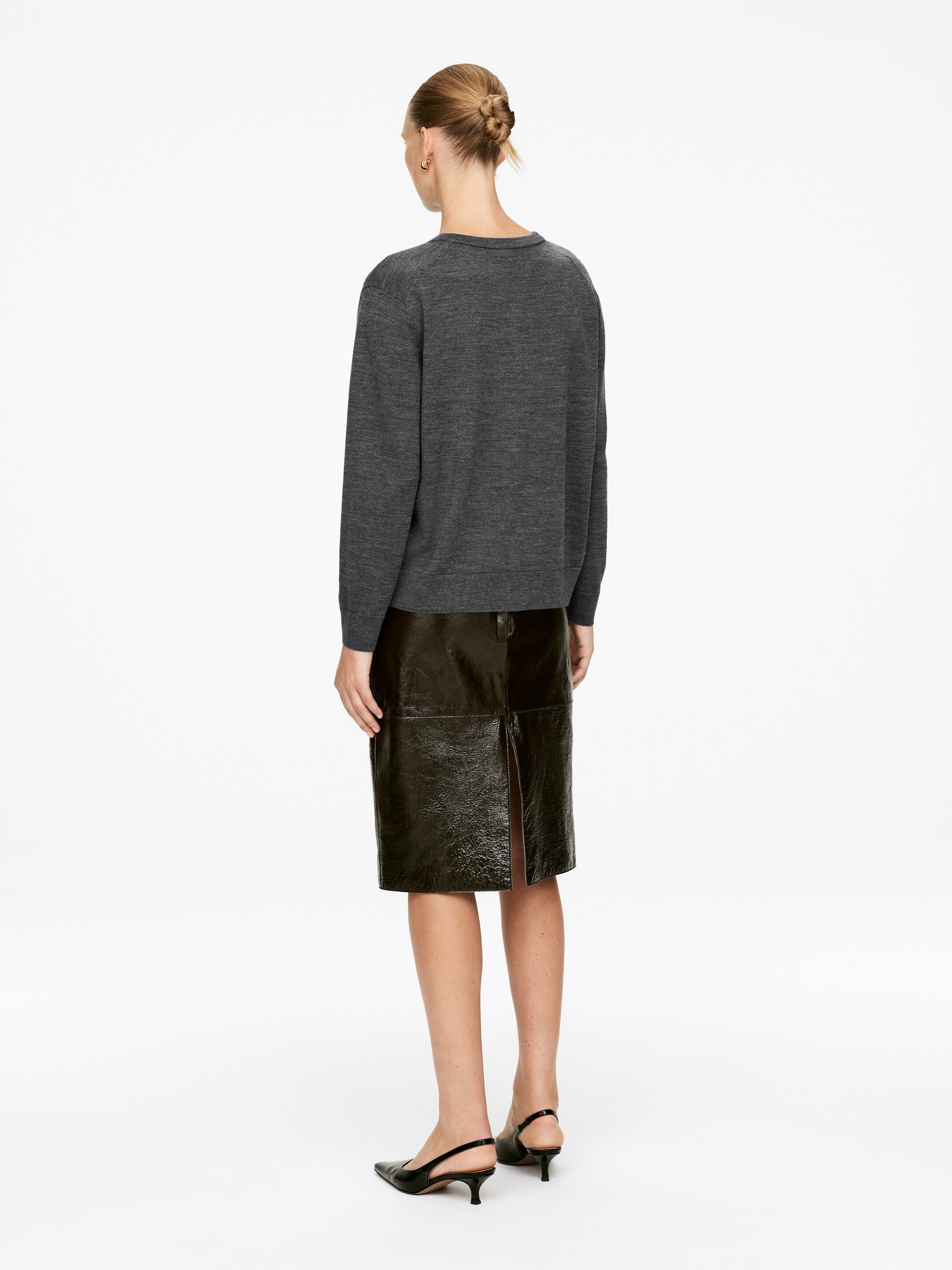 Ver imagen más grande: Cárdigan de lana merino - Gris - MUJER | H&M ES 4