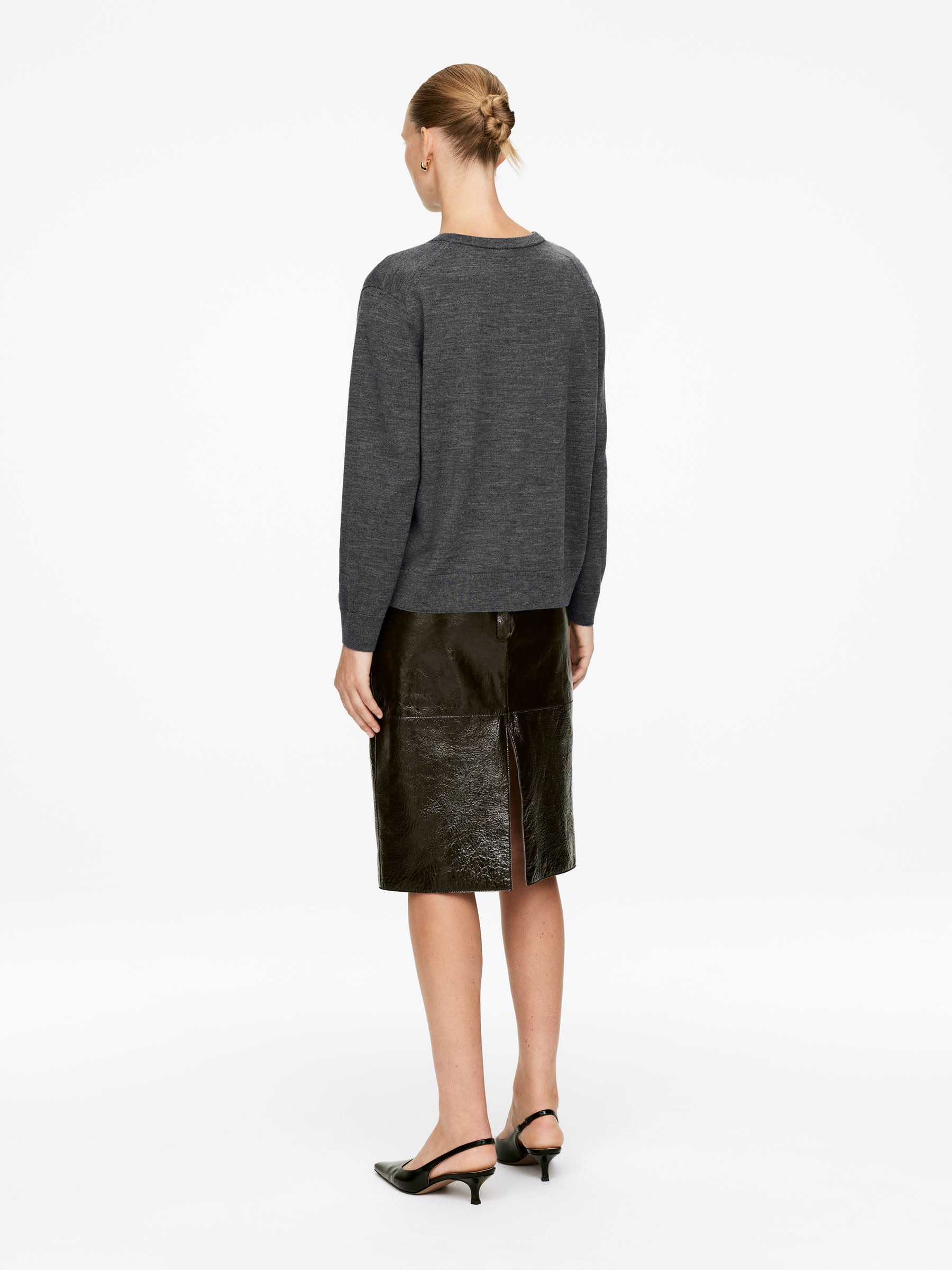 Merino Wool Cardigan - Grey - Regular fit - Women - StillMedia/Lookbook - 6