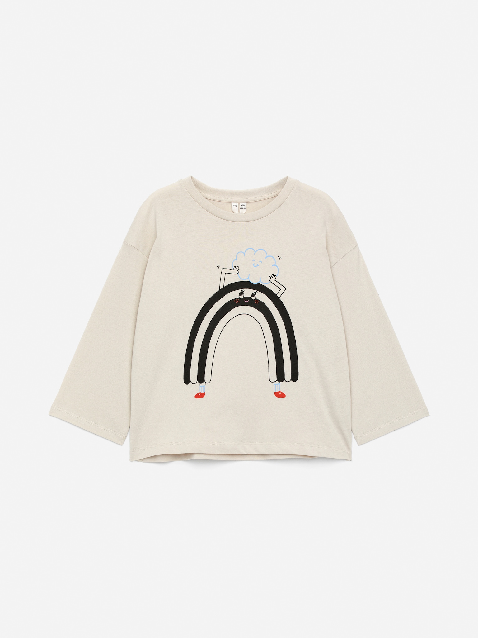 T-shirt à manches longues - Beige/Arc-en-ciel/Blanc cassé/Multi-rayures/Blanc/Bleu/Violet/Rouge/Rose/Orange