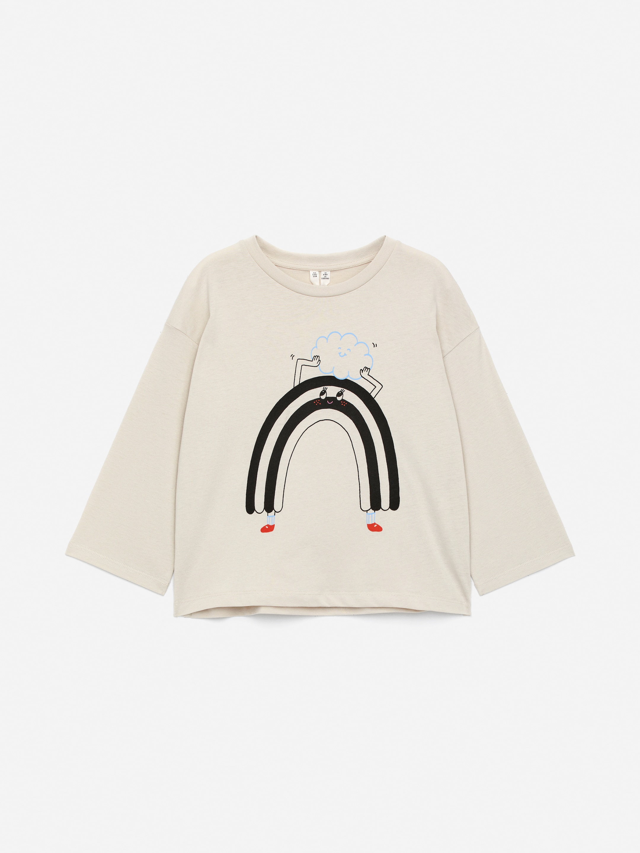 Visualizza immagine più grande: T-shirt a maniche lunghe - Beige/Arcobaleno - BAMBINO | H&M IT 1