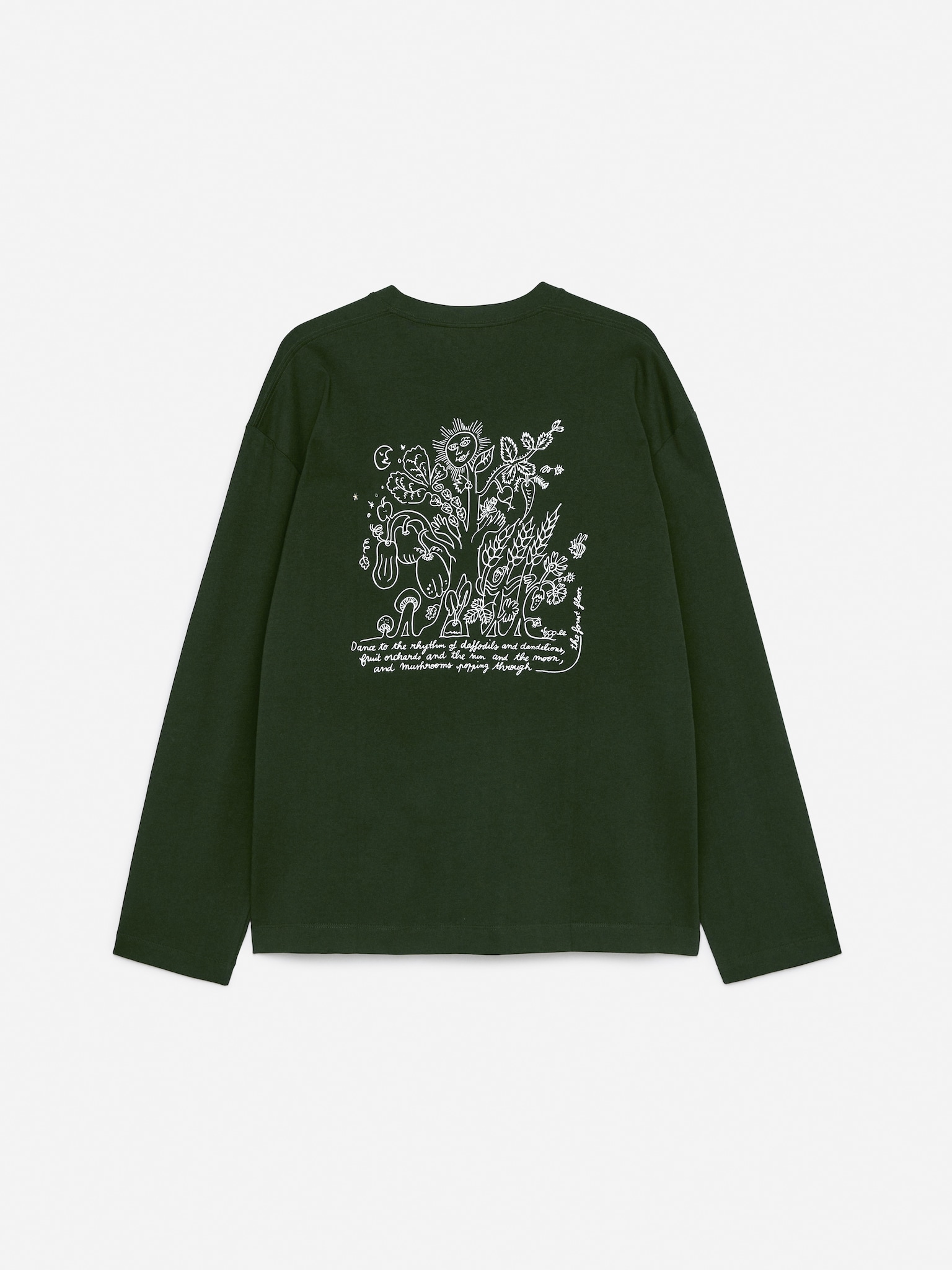ARKET CAFÉ Langarmshirt - Dunkelgrün/Cremeweiß/Schwarz - 2