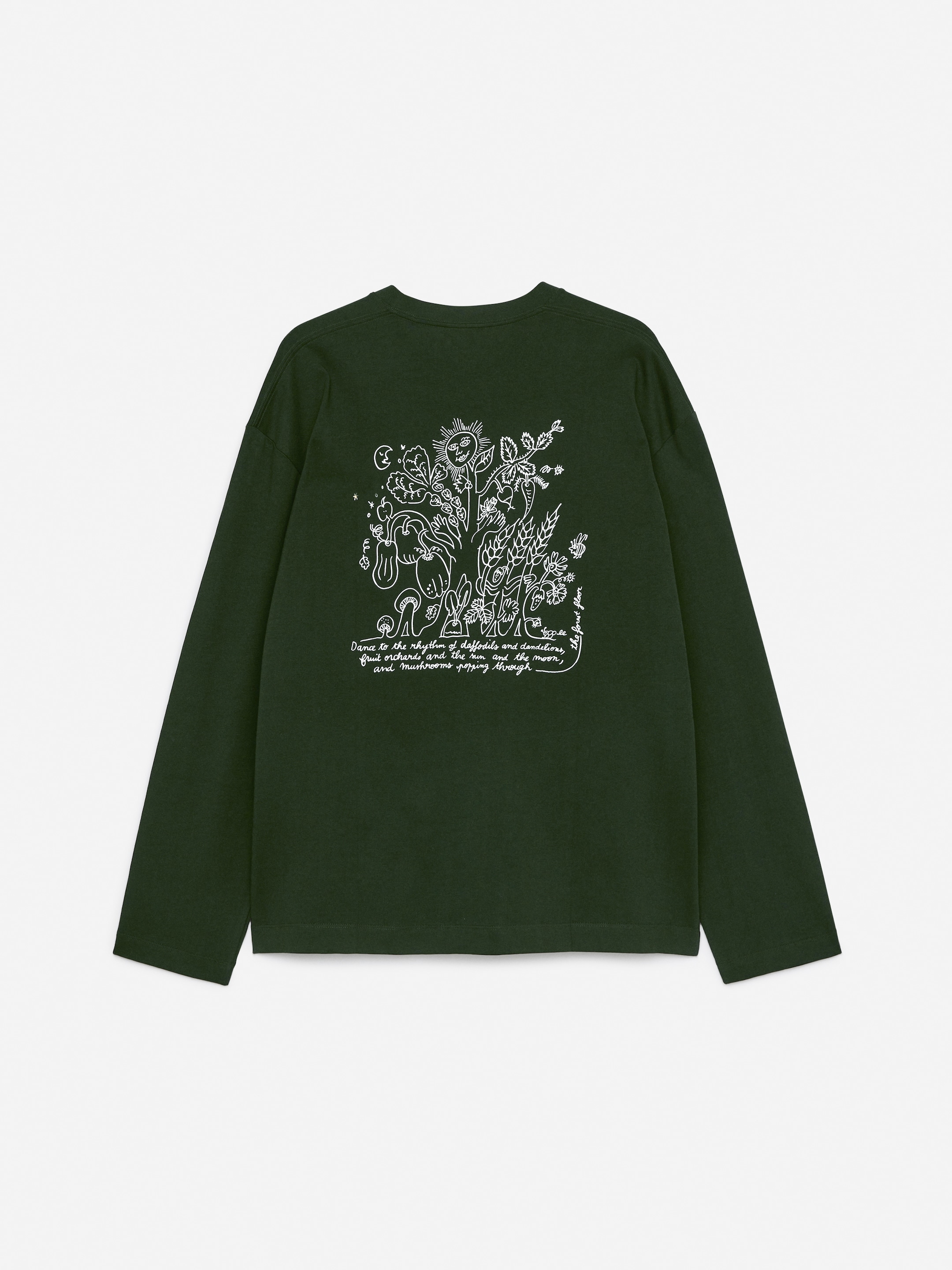 Zobacz większy obraz: T-shirt z długim rękawem ARKET CAFÉ - Ciemnozielony - ON | H&M PL 2